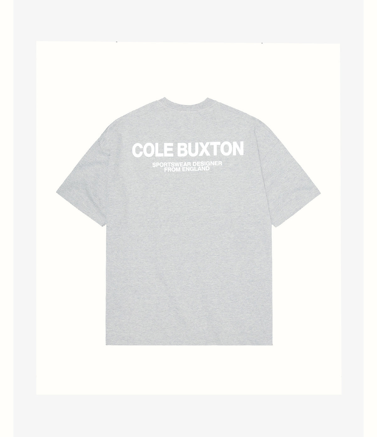 Cole Buxton | Cb Sportswear T-Shirt | Mens | Light Grey Marl