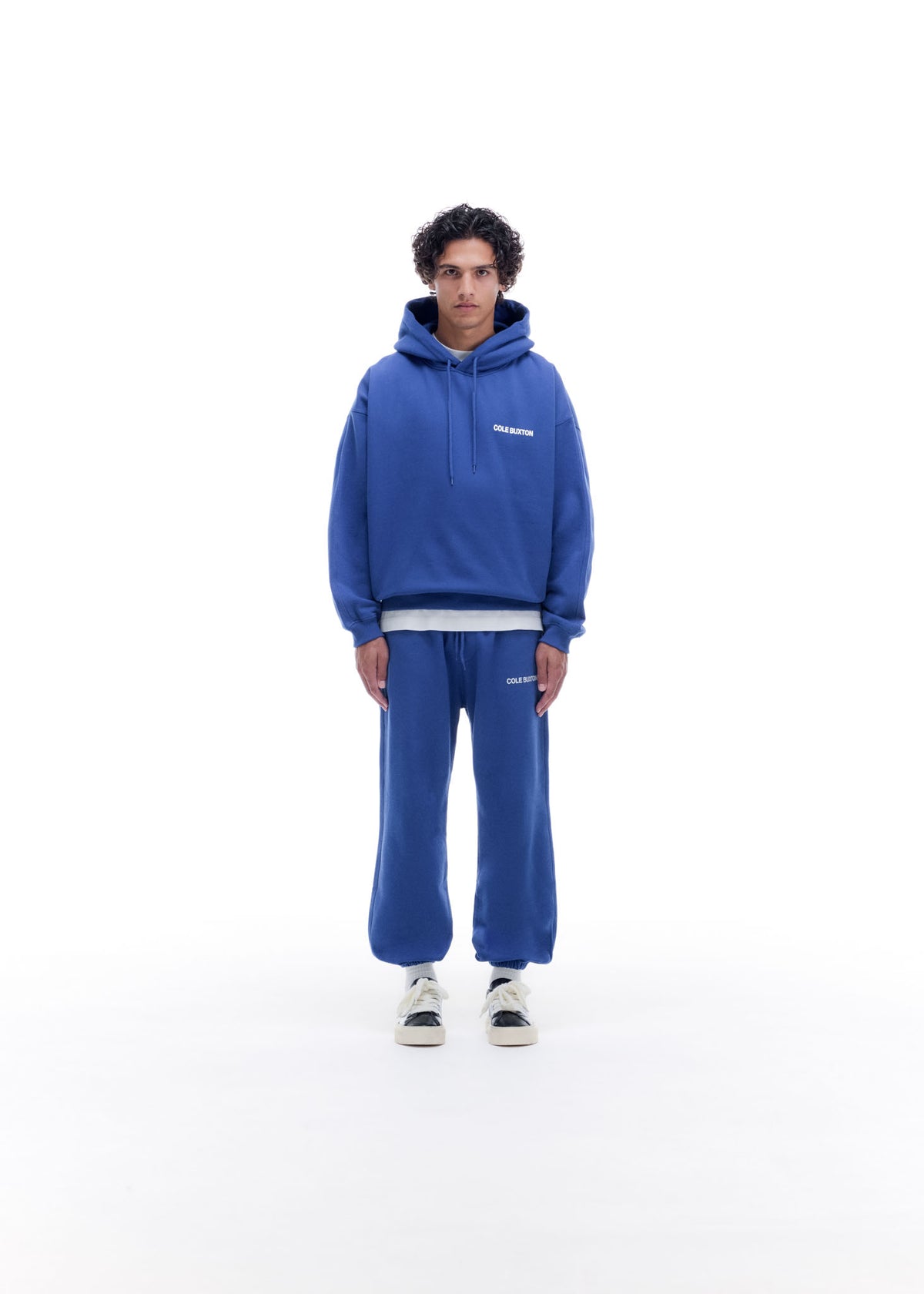 Cole Buxton | Sportswear Hoodie | Mens | Cotton | Cobalt Blue