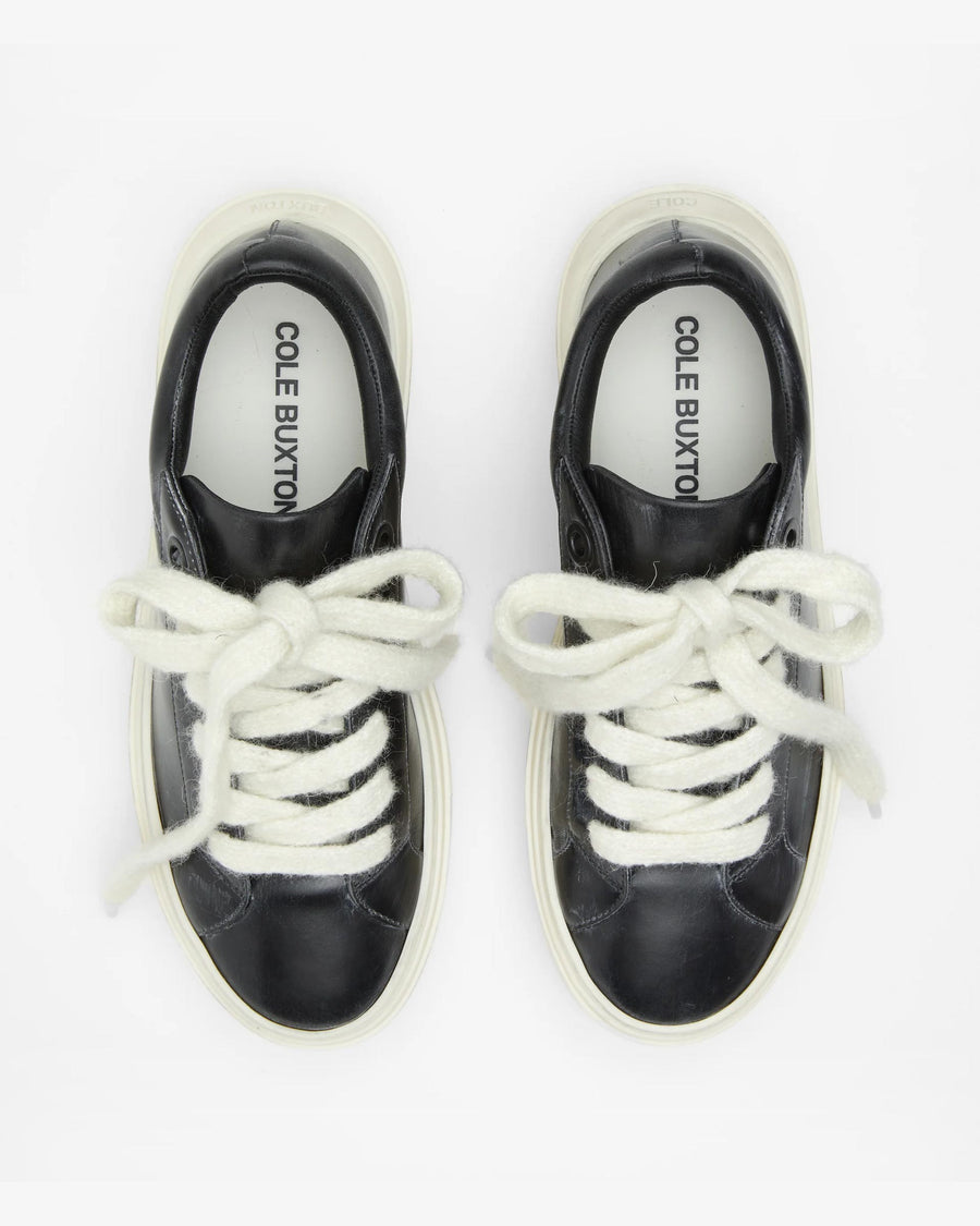 Cole Buxton | Wilson Sneaker | Mens | Italian Leather | Vintage Black