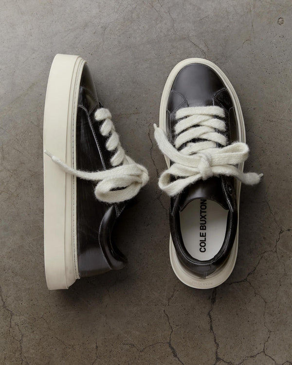 Cole Buxton | Wilson Sneaker | Mens | Italian Leather | Vintage Black