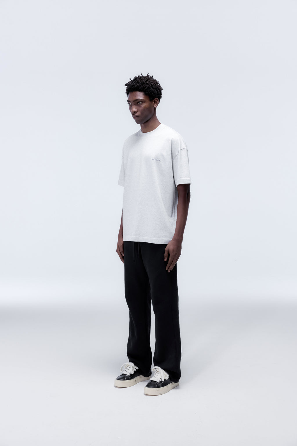Cole Buxton | Mini Logo T-Shirt | Mens | Light Grey Marl