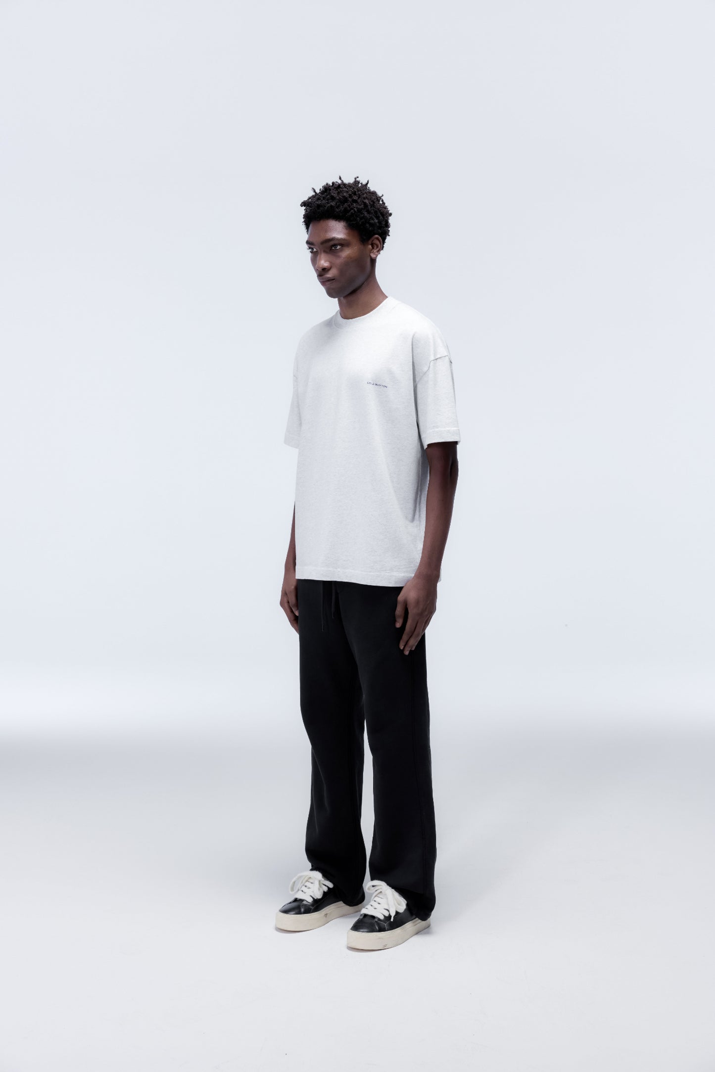 Cole Buxton | Mini Logo T-Shirt | Mens | Light Grey Marl
