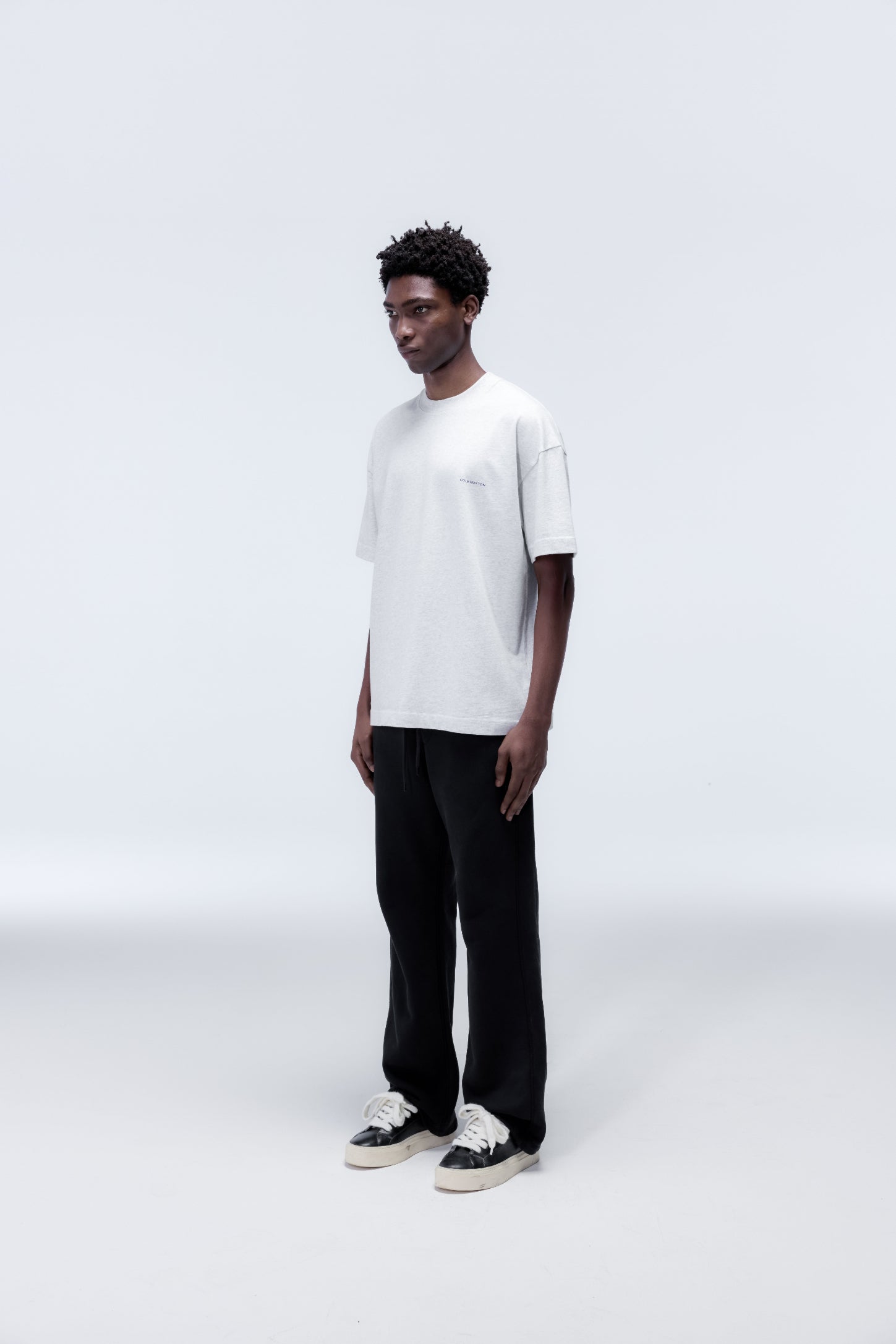 Cole Buxton | Mini Logo T-Shirt | Mens | Light Grey Marl