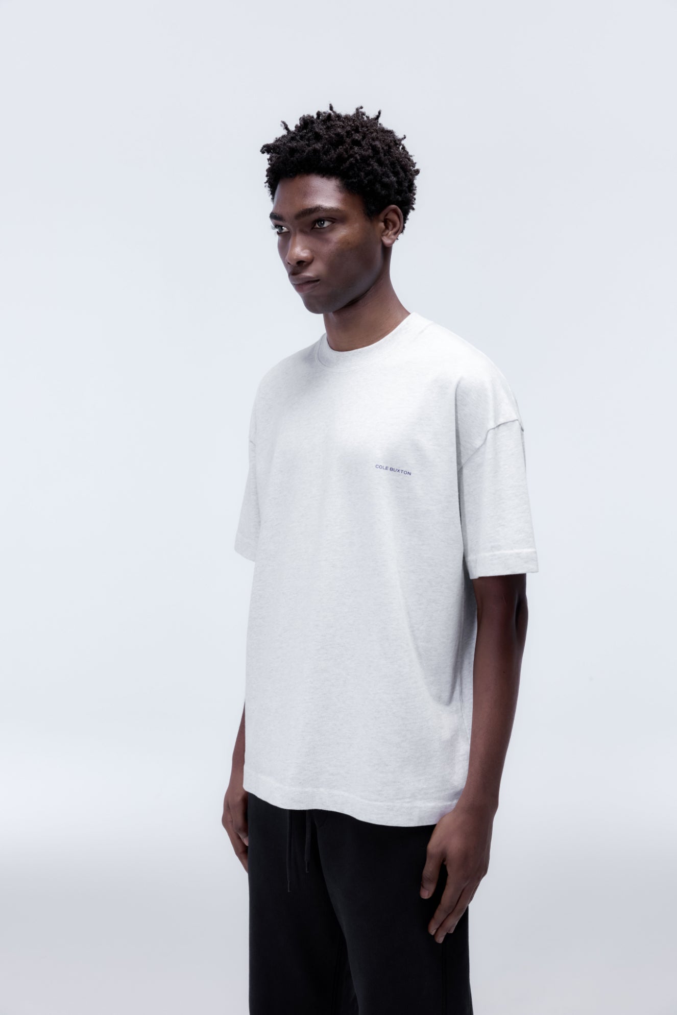 Cole Buxton | Mini Logo T-Shirt | Mens | Light Grey Marl