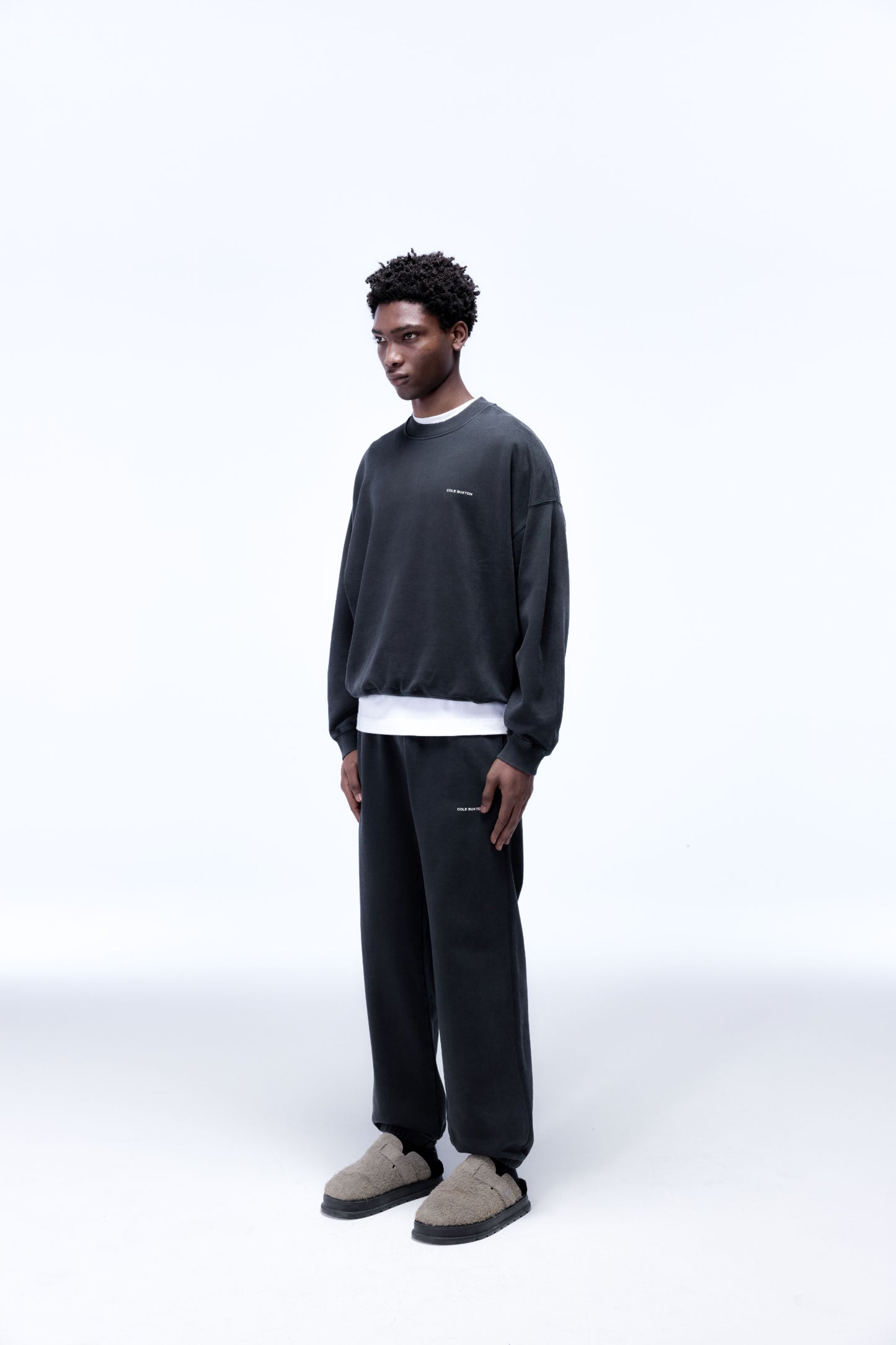 Cole Buxton | Mini Logo Sweatpants | Mens | Vintage Black