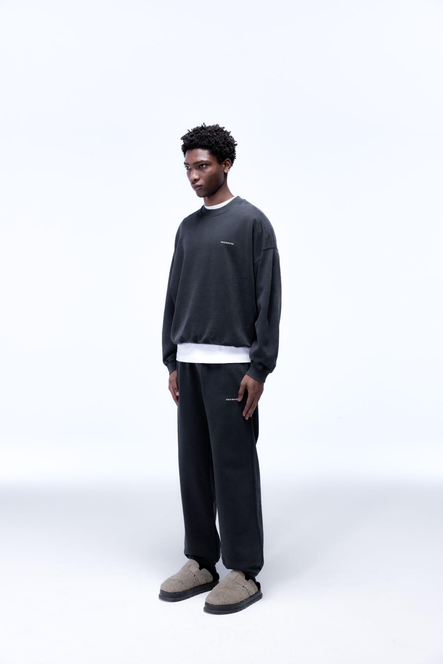 Cole Buxton | Mini Logo Sweatpants | Mens | Vintage Black