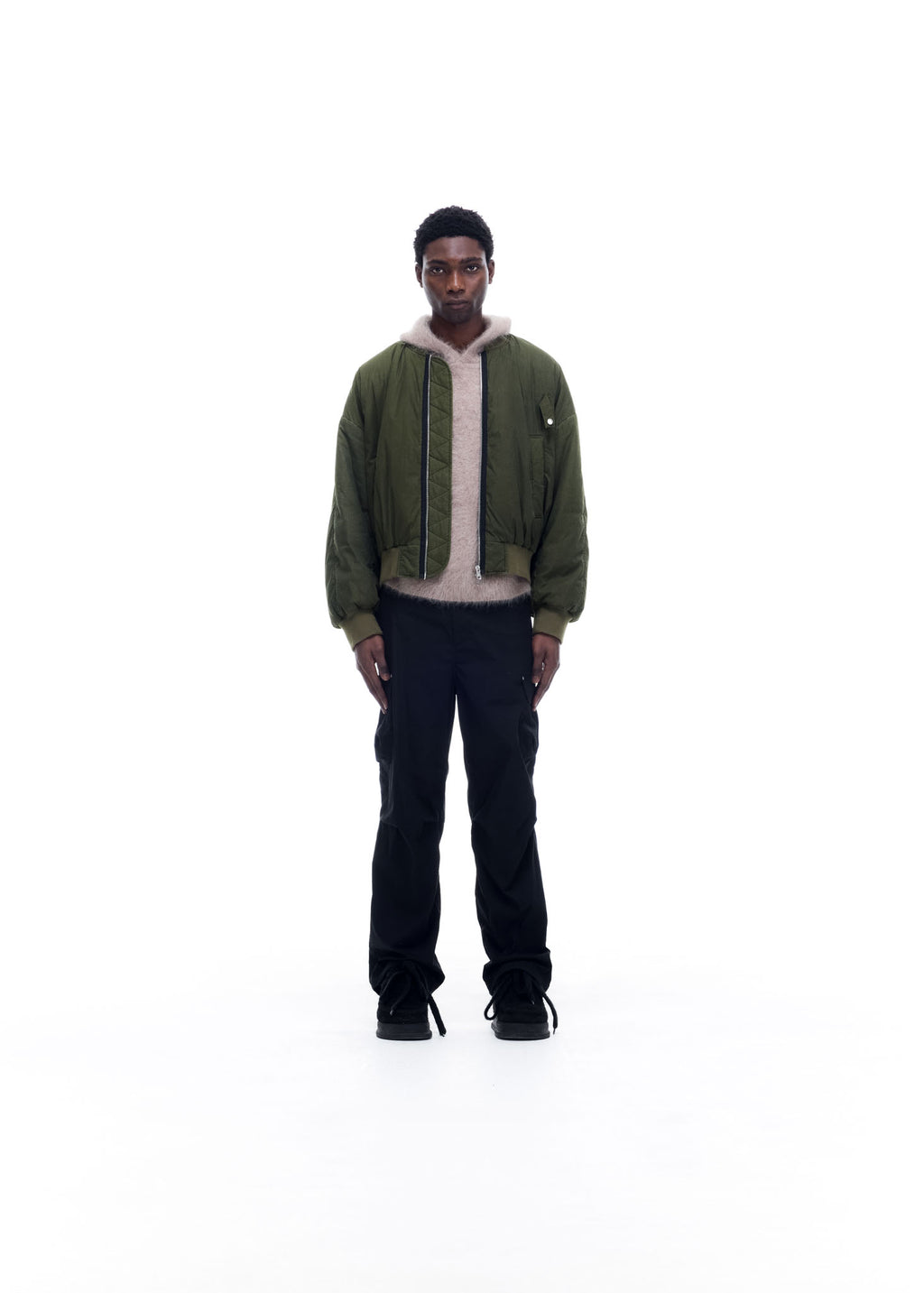 WASHED COTTON BOMBER JACKET