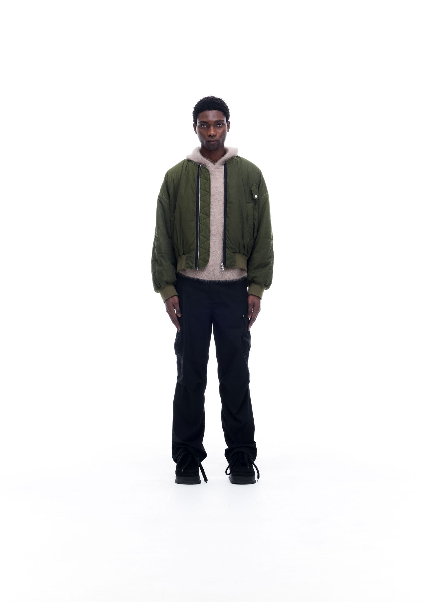 WASHED COTTON BOMBER JACKET