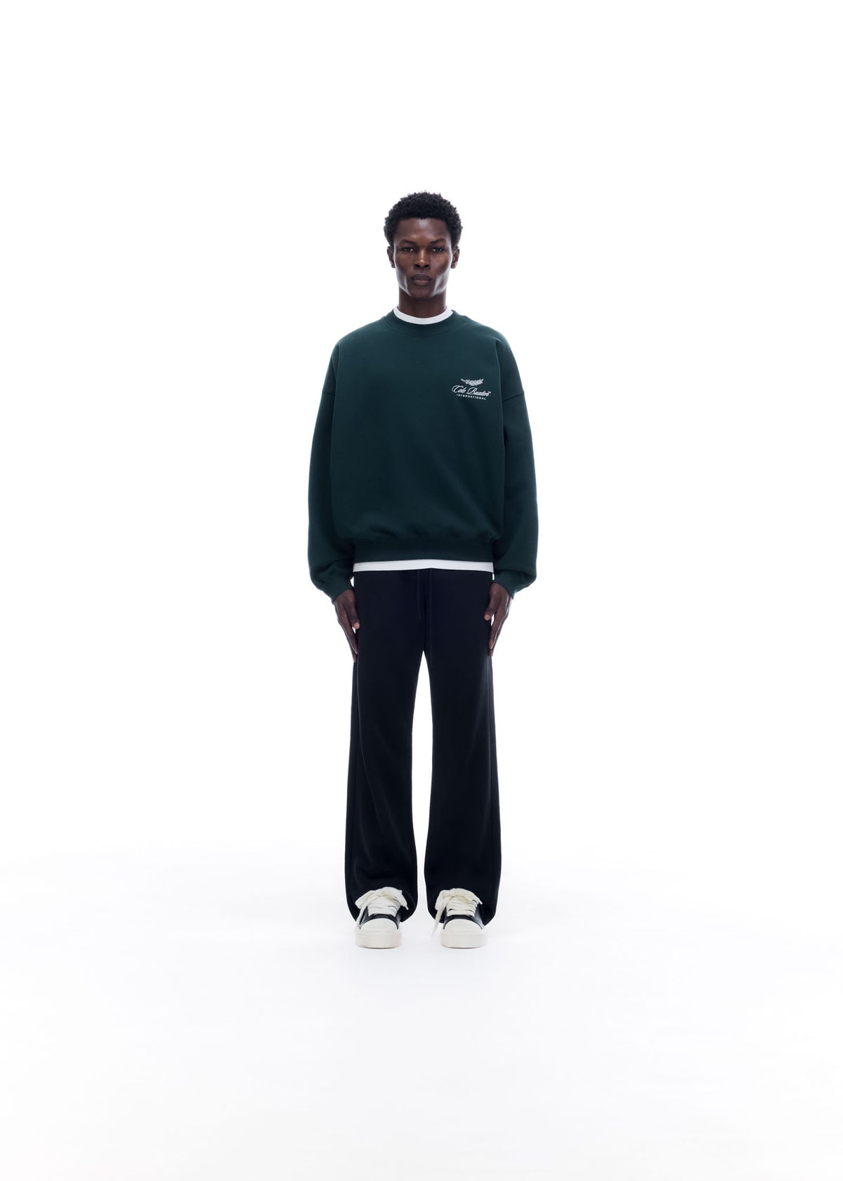 Cole Buxton | International Sweatshirt | Mens | Cotton | Forest Green