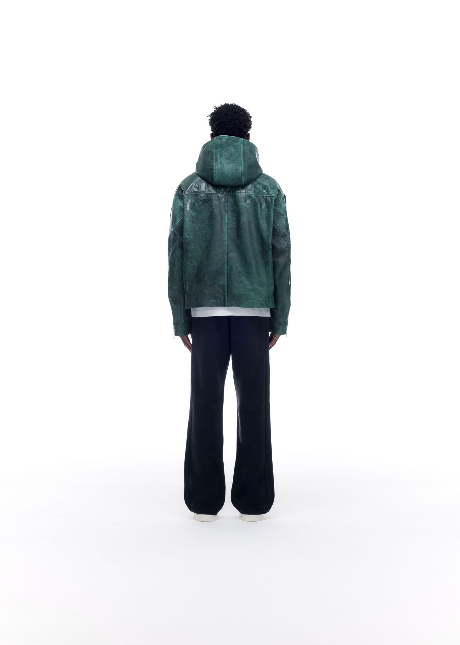 CB HOODED LEATHER JACKET