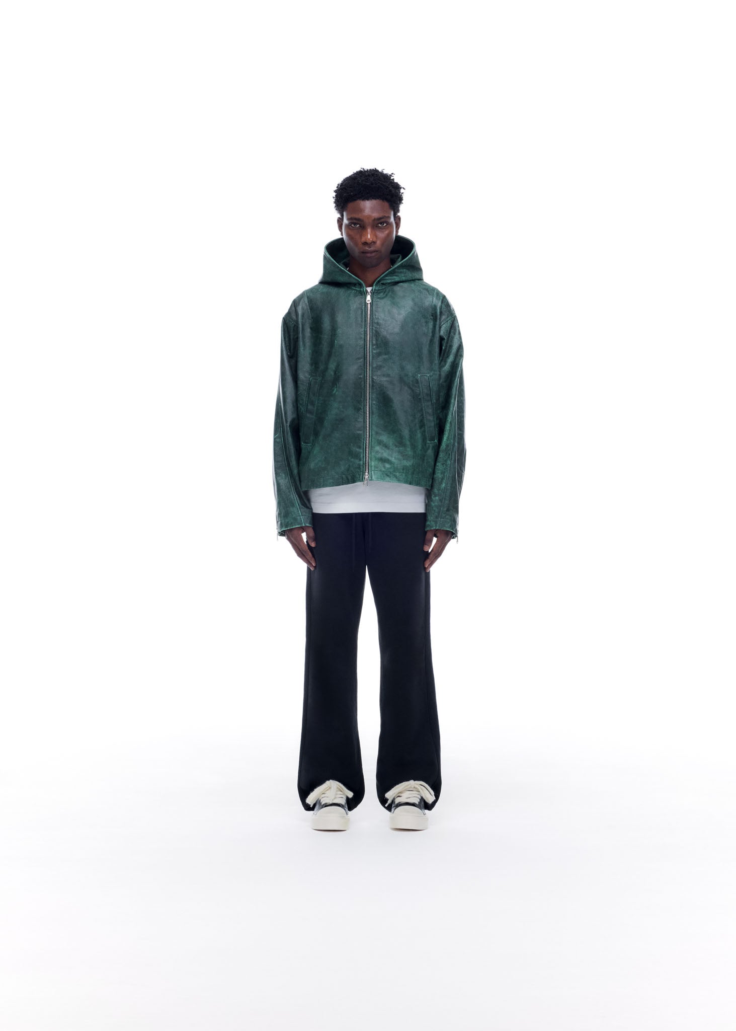CB HOODED LEATHER JACKET