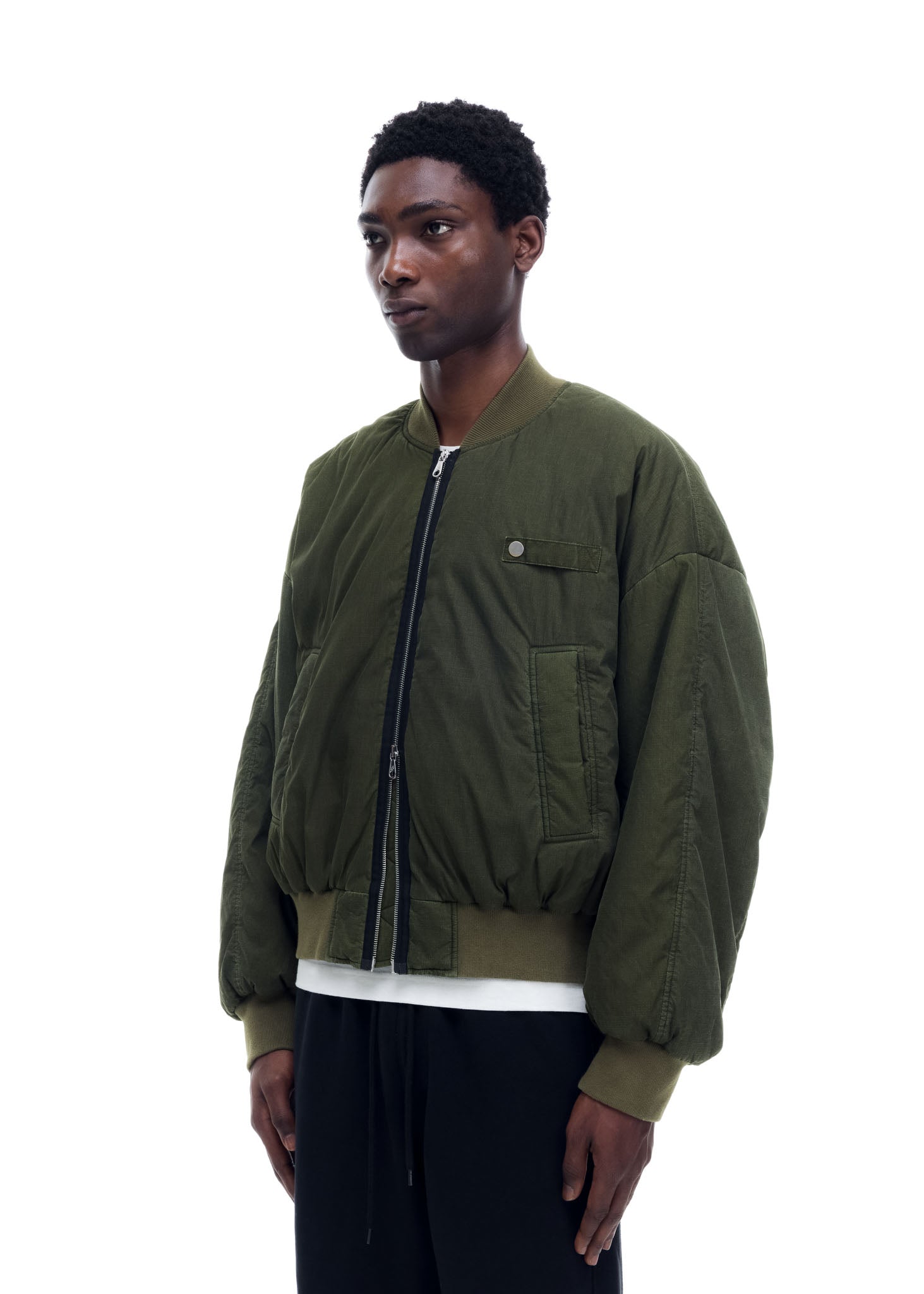 WASHED COTTON BOMBER JACKET