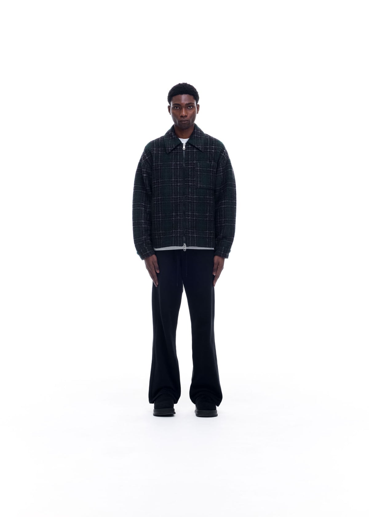 Cole Buxton | Wool Overshirt | Mens | Green/Black