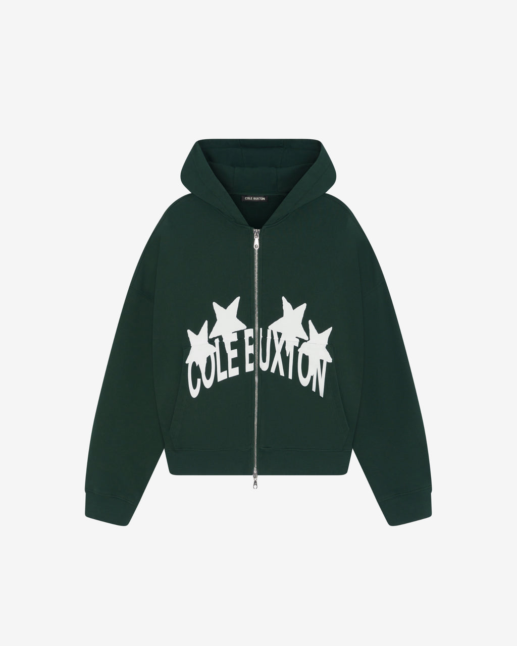 Cole Buxton | 4 Star Zipped Hoodie | Mens | Forest Green