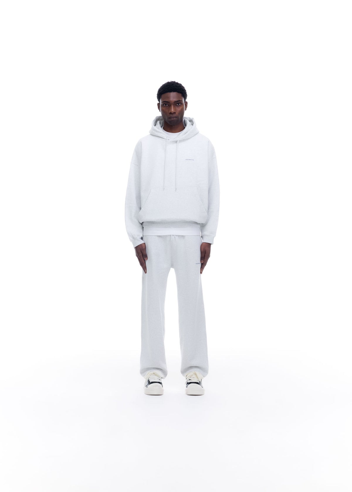 Cole Buxton | Mini Logo Hoodie | Mens | Light Grey Marl