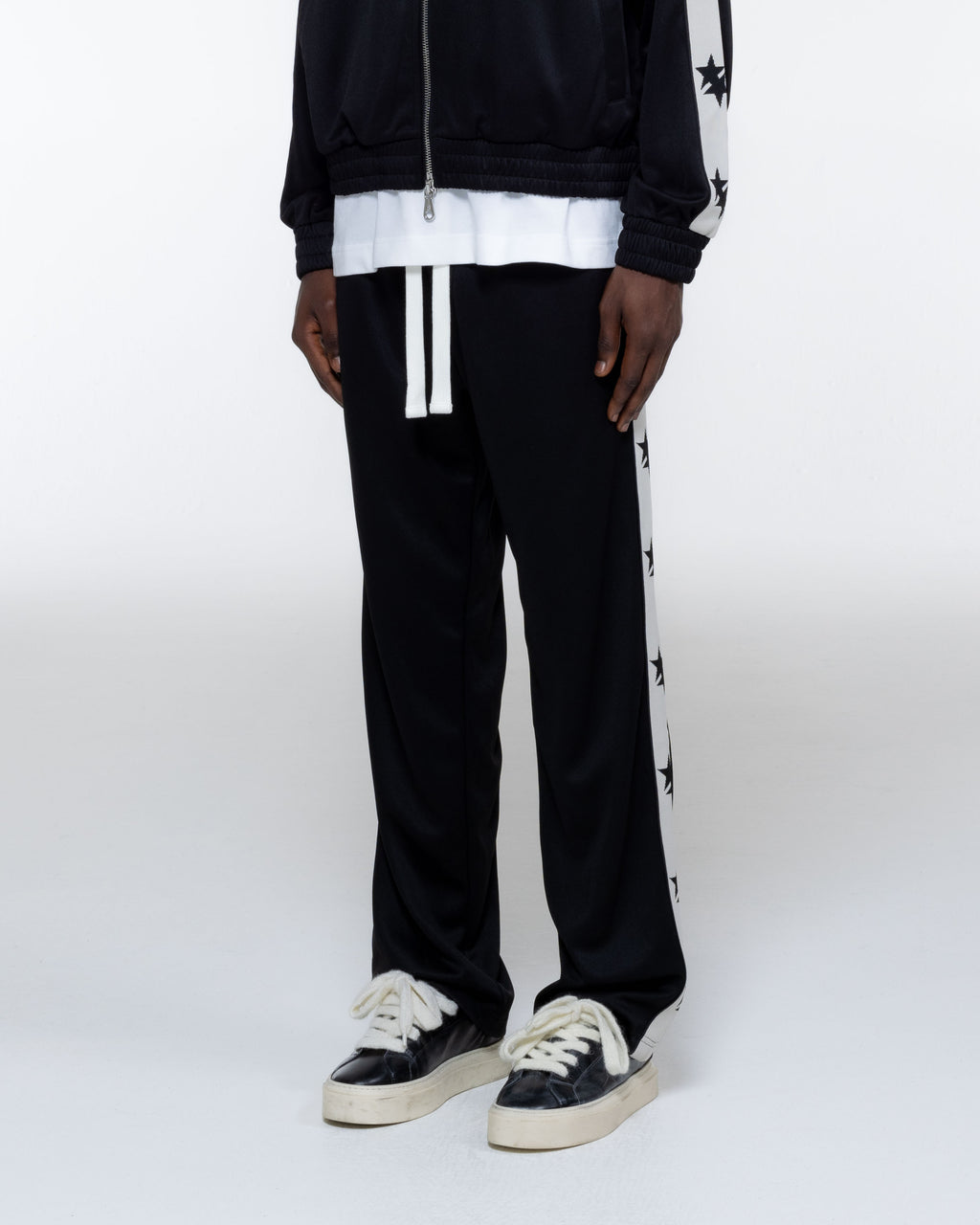 Cole Buxton | Two Star Tape Track Pants | Mens | Black