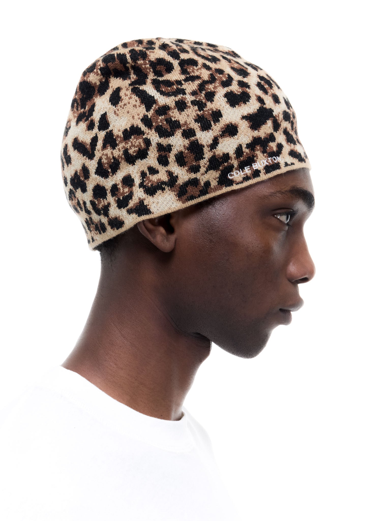 LEOPARD KNIT BEANIE