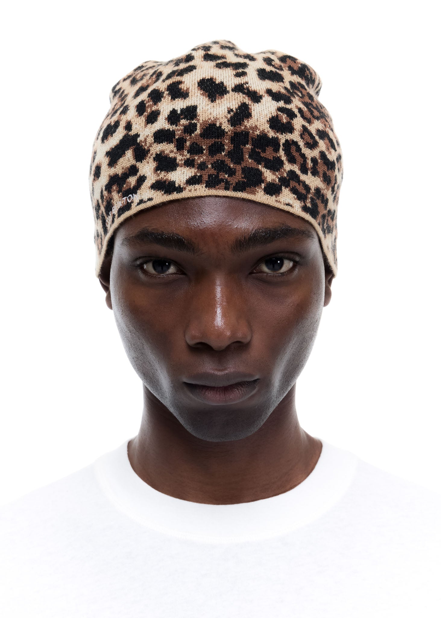 LEOPARD KNIT BEANIE