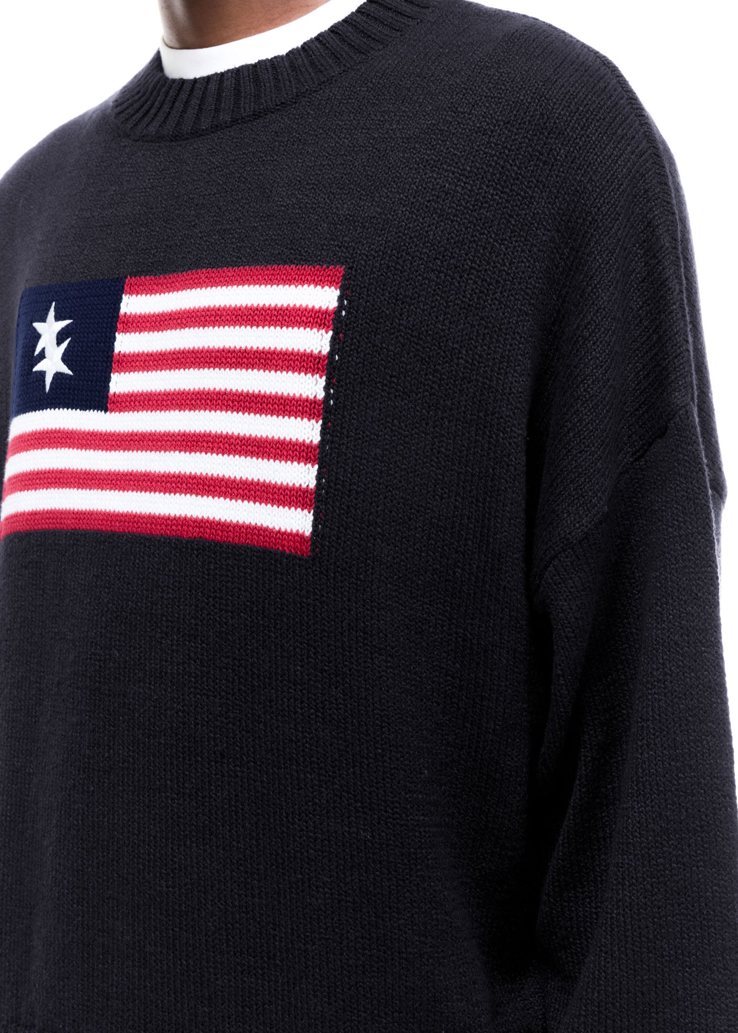 TWO STAR FLAG KNIT SWEATER