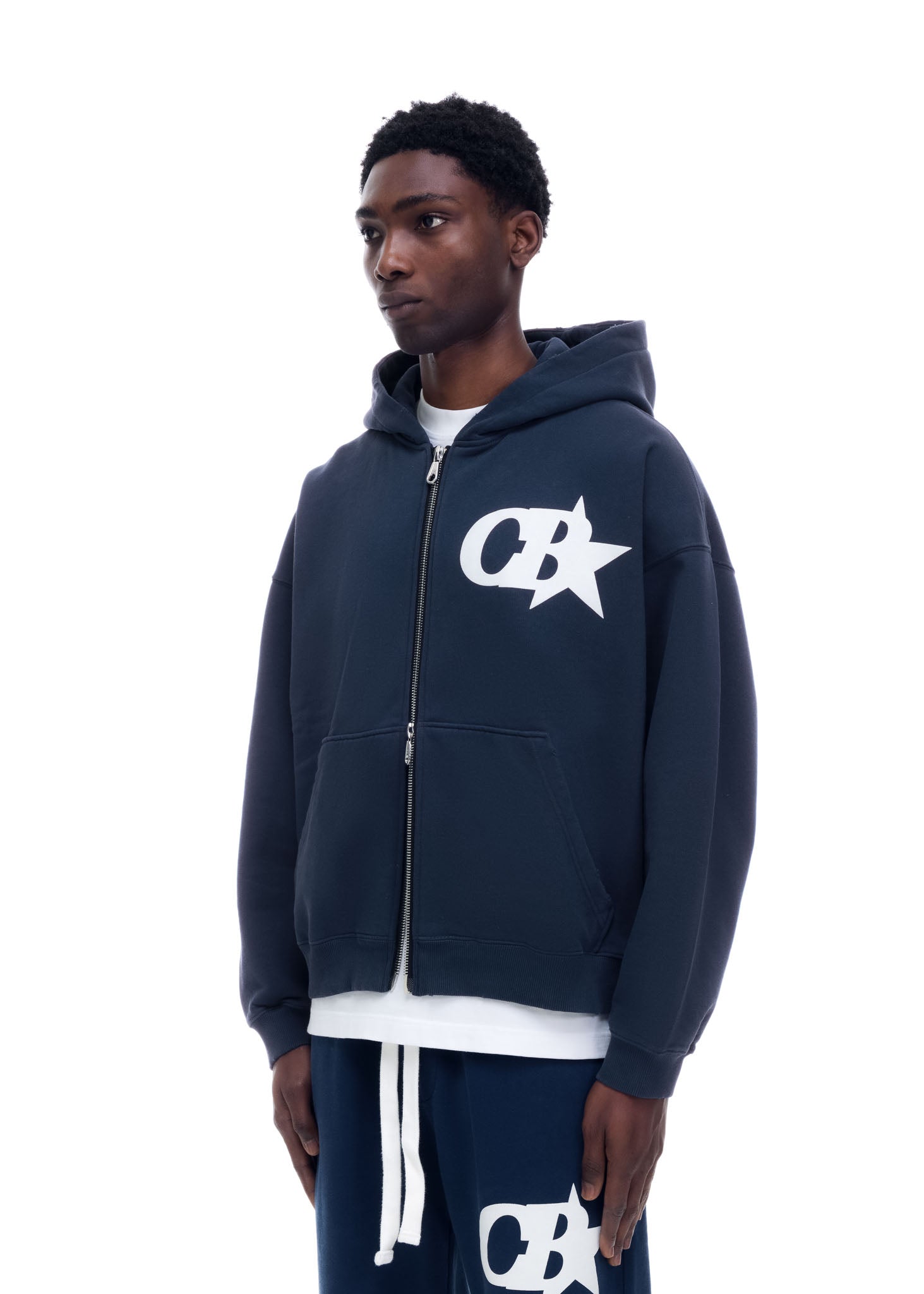 トップス OPTICALSTAR Logo zip hoodie Cole Buxton | CB Star Zipped Hoodie | Mens | Heavyweight | Cotton