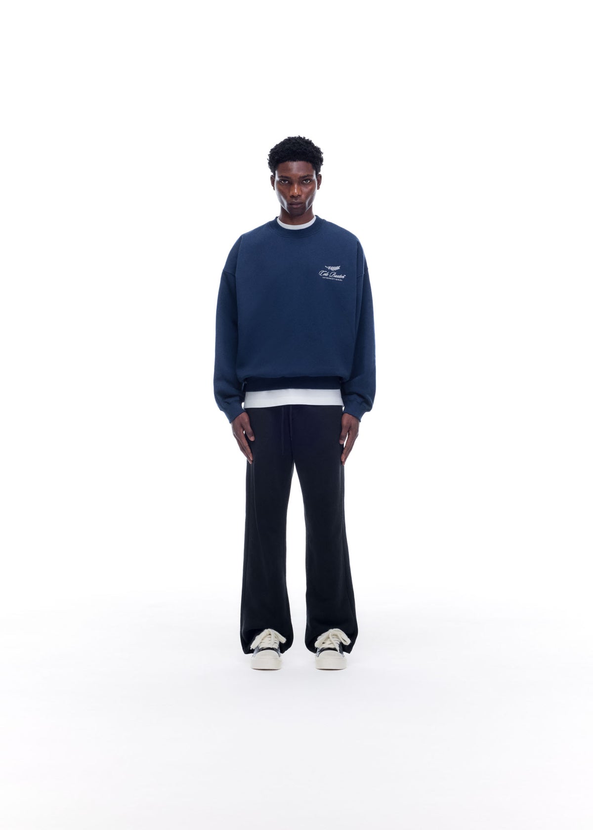 Cole Buxton | International Sweatshirt | Mens | Cotton | Navy Blue