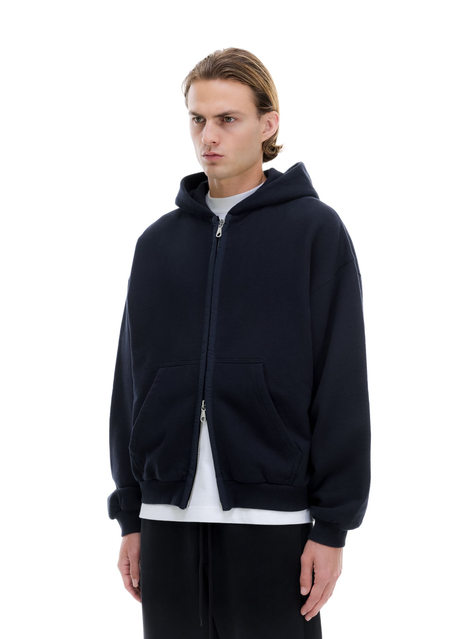 NYLON TAPE ZIPPED HOODIE