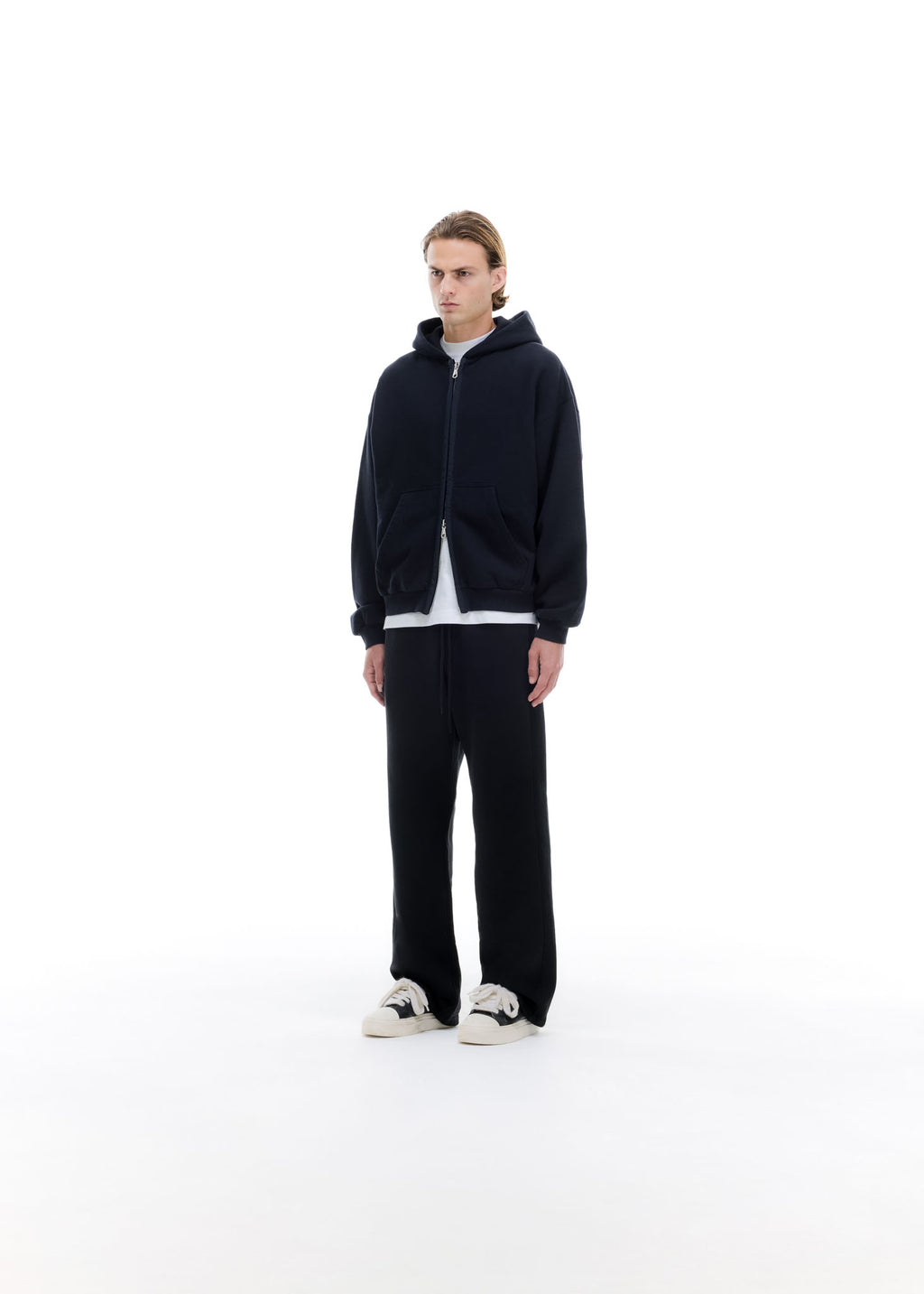 NYLON TAPE ZIPPED HOODIE