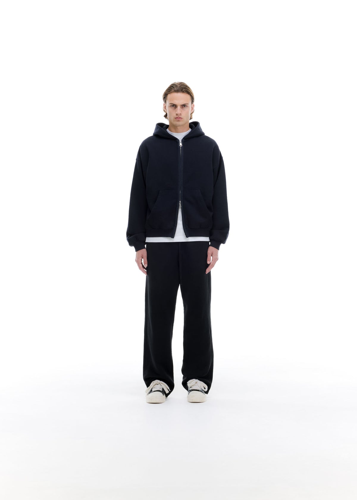 NYLON TAPE ZIPPED HOODIE