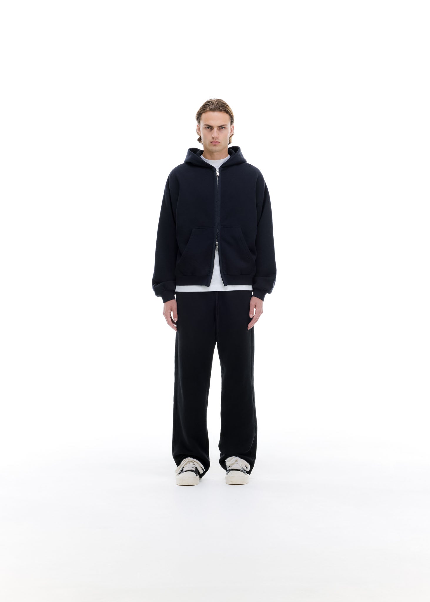 NYLON TAPE ZIPPED HOODIE