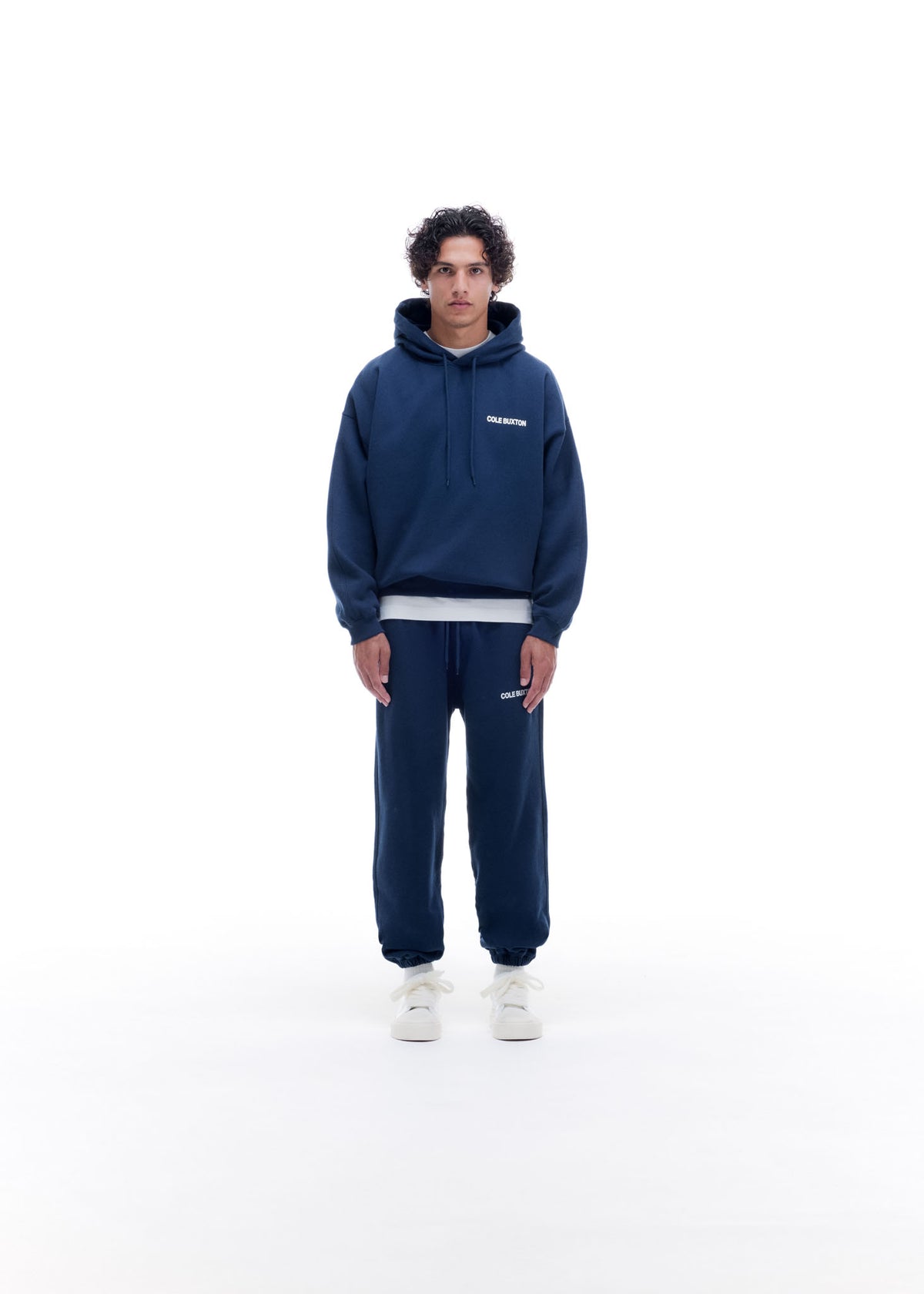 Cole Buxton | Sportswear Hoodie | Mens | Cotton | Navy Blue