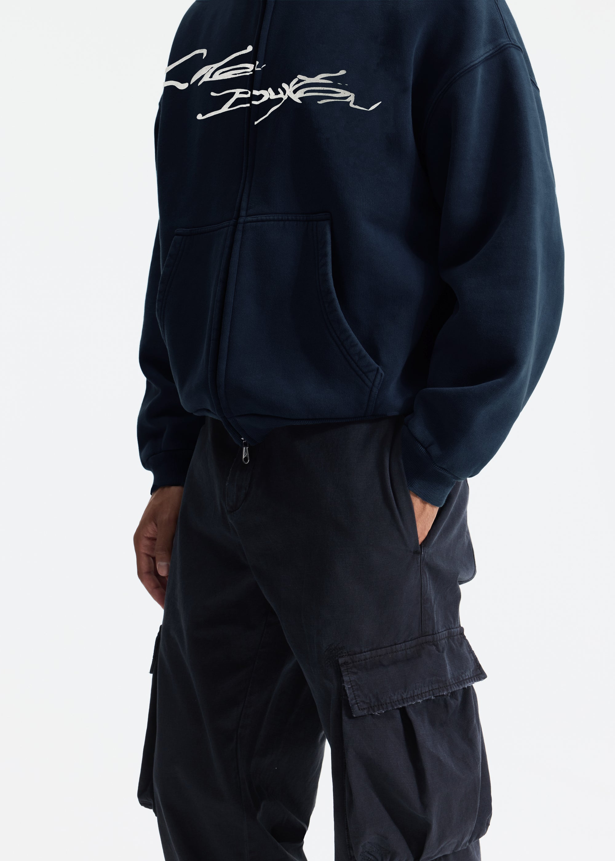 HAND WRITTEN ZIPPED HOODIE