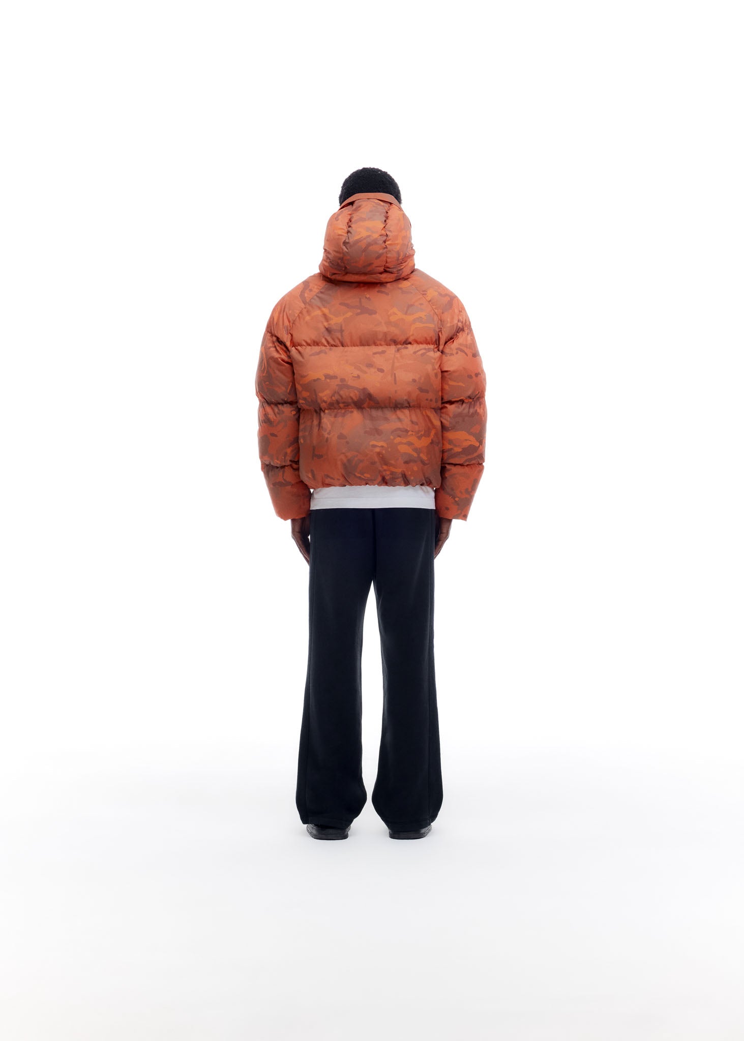 CAMO HOODED DOWN JACKET