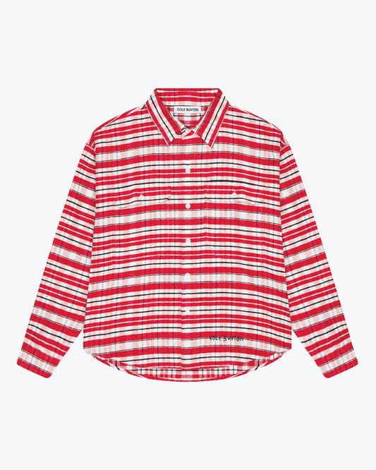 Cole Buxton | Flannel Shirt | Mens | Cotton | Red