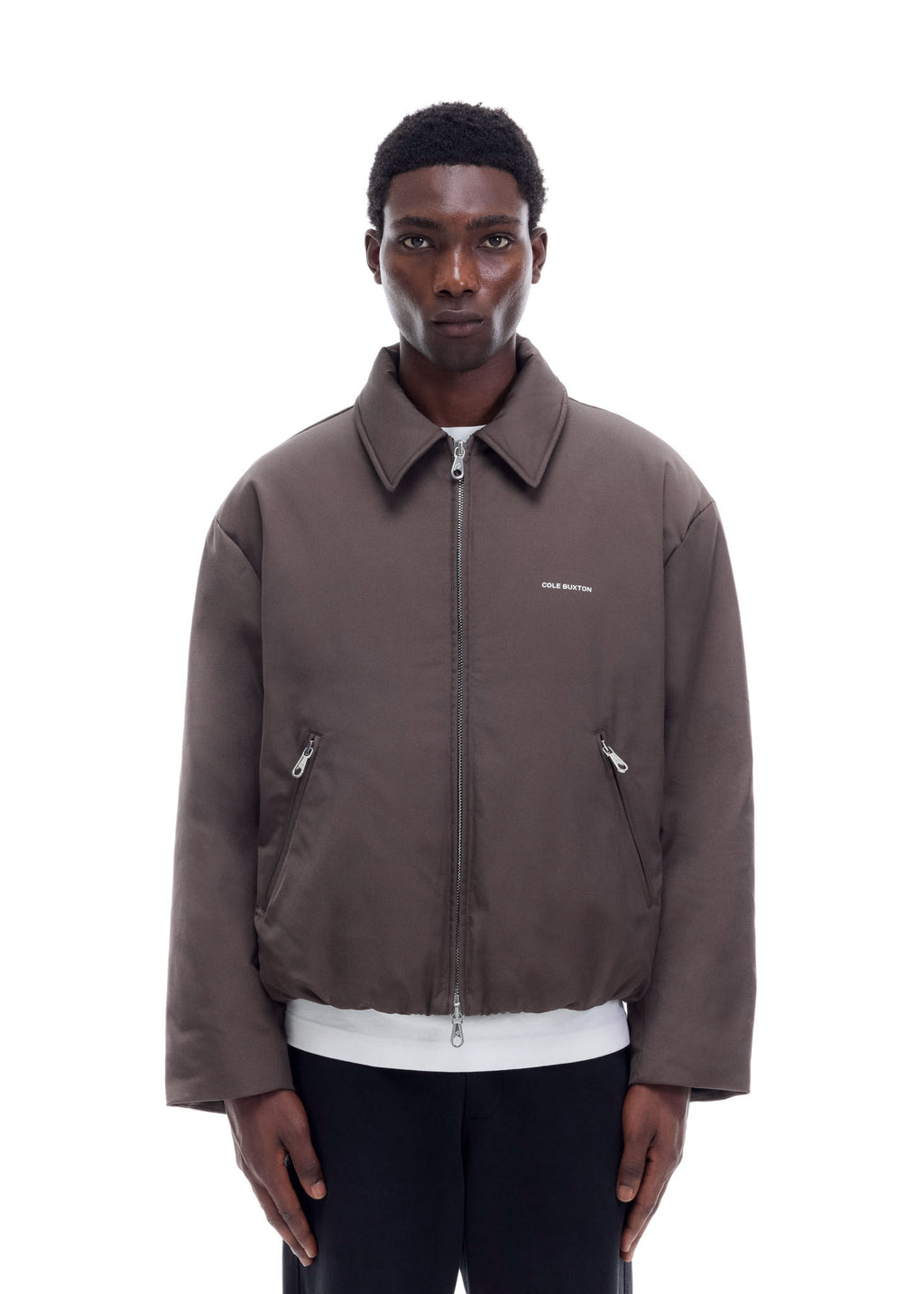 ROUNDED COLLARED DOWN JACKET