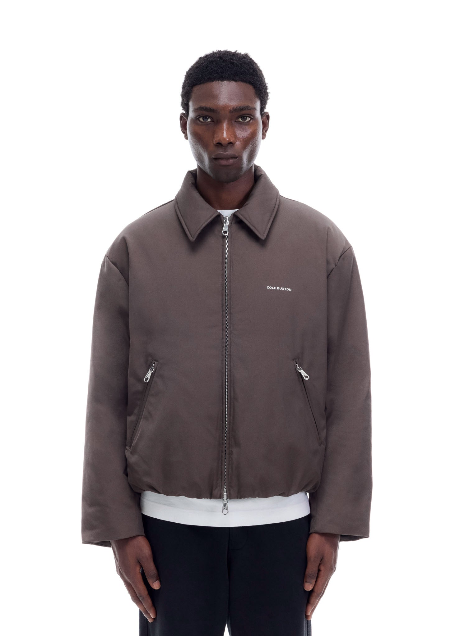 ROUNDED COLLARED DOWN JACKET