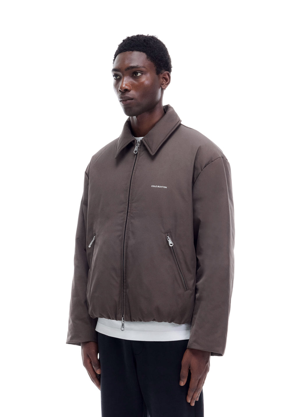 ROUNDED COLLARED DOWN JACKET