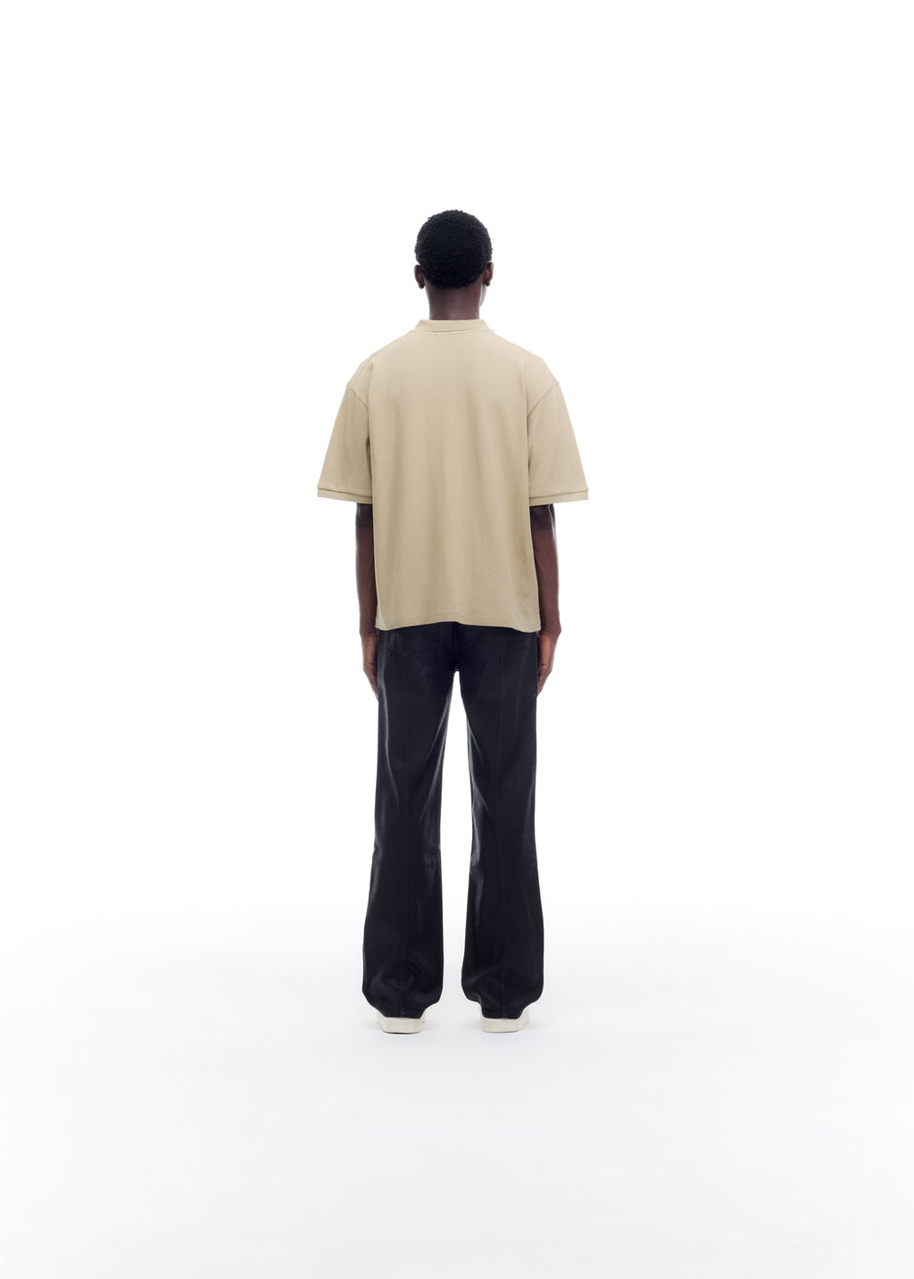 WAX COATED DENIM JEANS