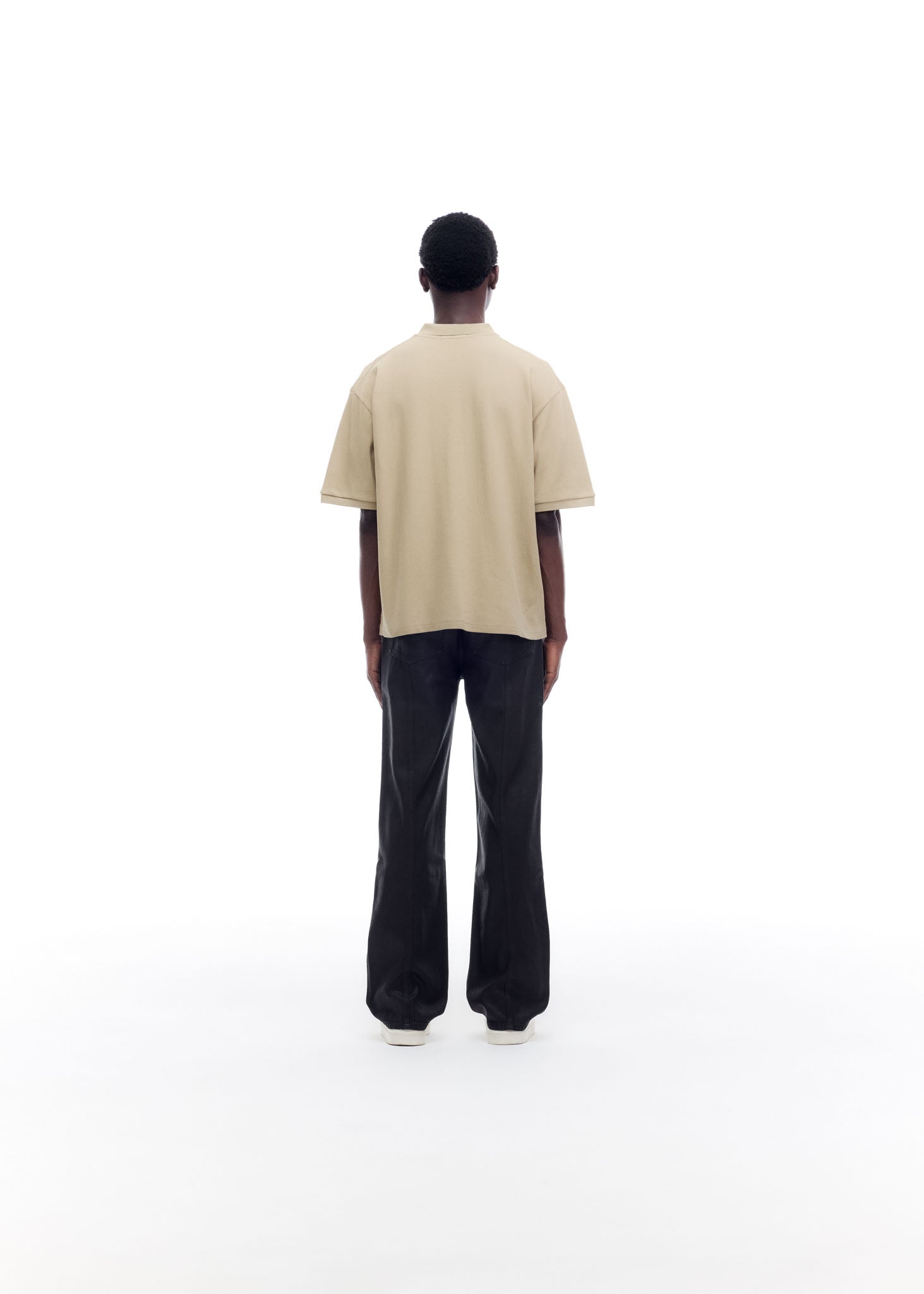 WAX COATED DENIM JEANS