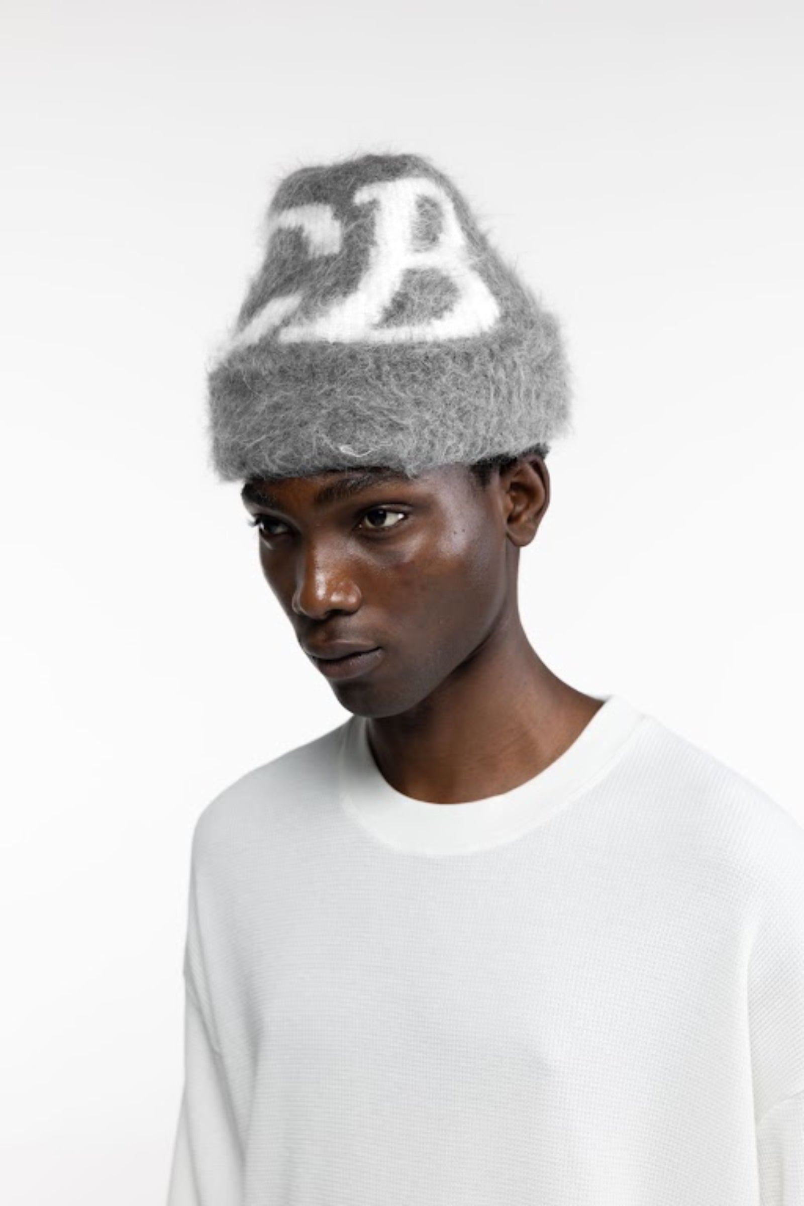 Cole Buxton | Alpaca Knit Beanie | Mens | Grey