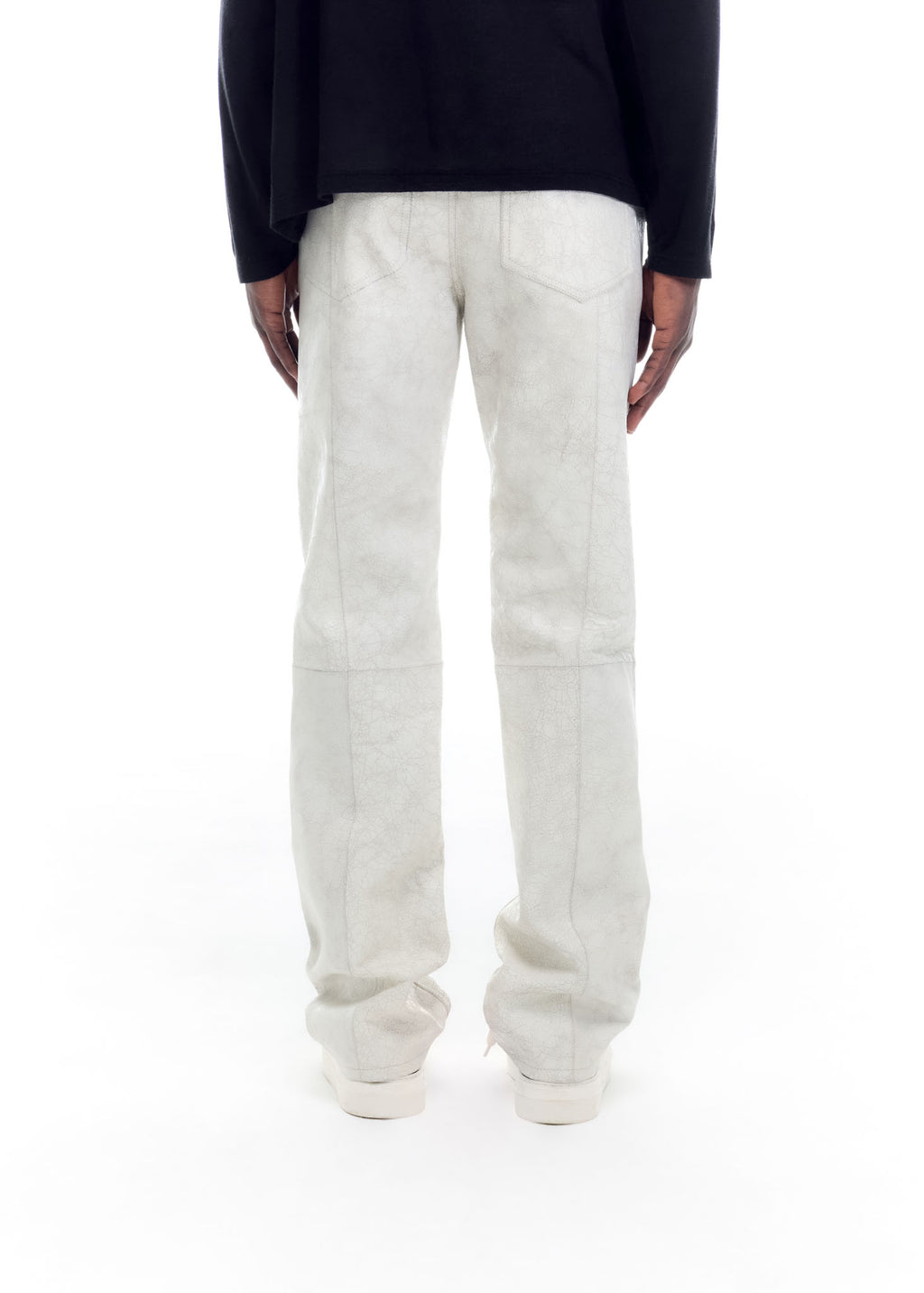 CRACKED PAINT LEATHER PANTS