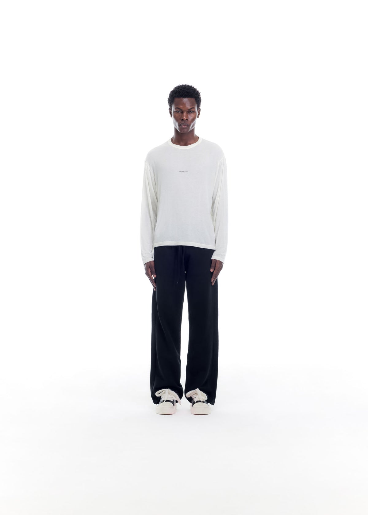 MINI LOGO SHEER LONG SLEEVE T-SHIRT