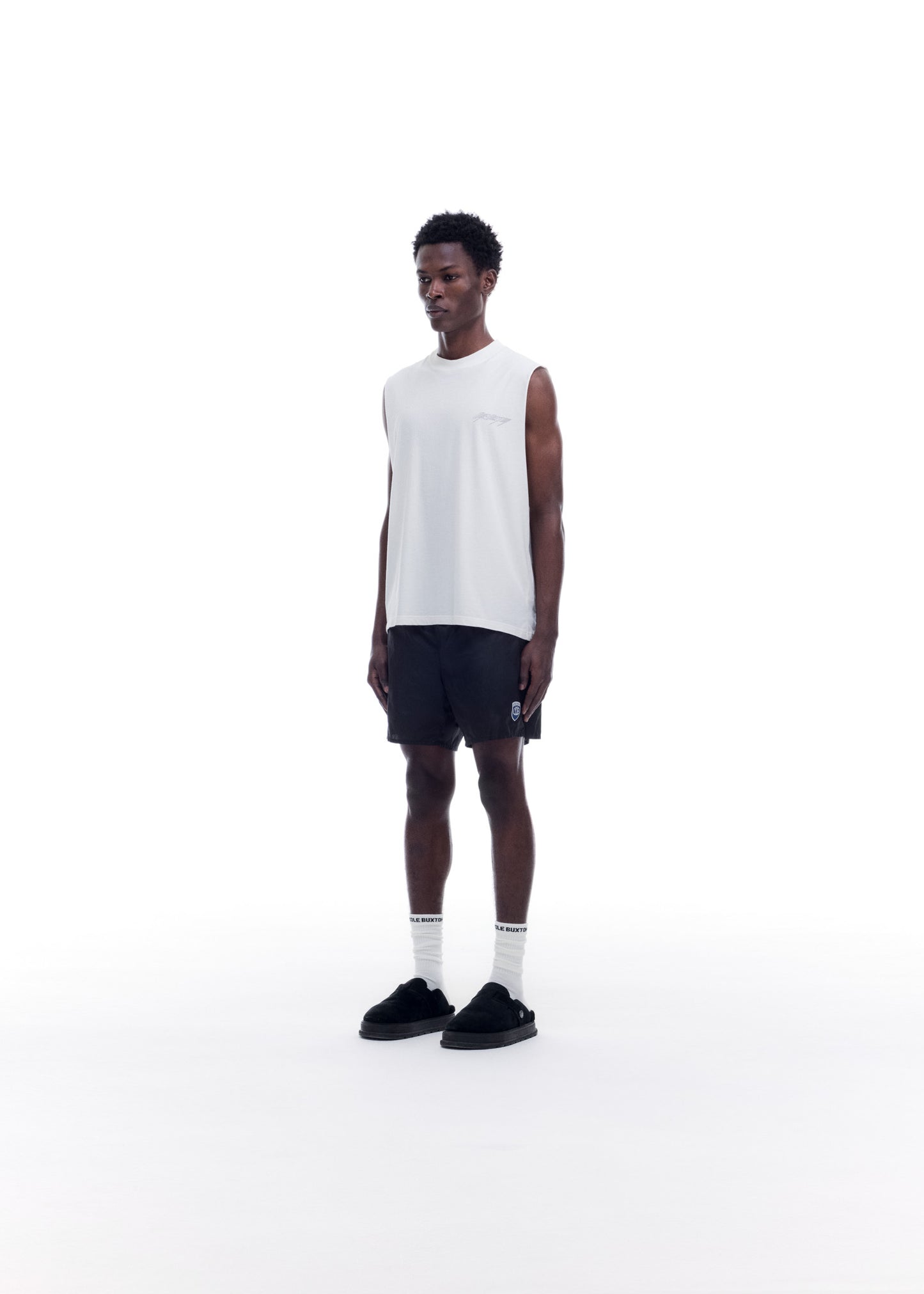 EMBLEM PATCH SWIM SHORTS
