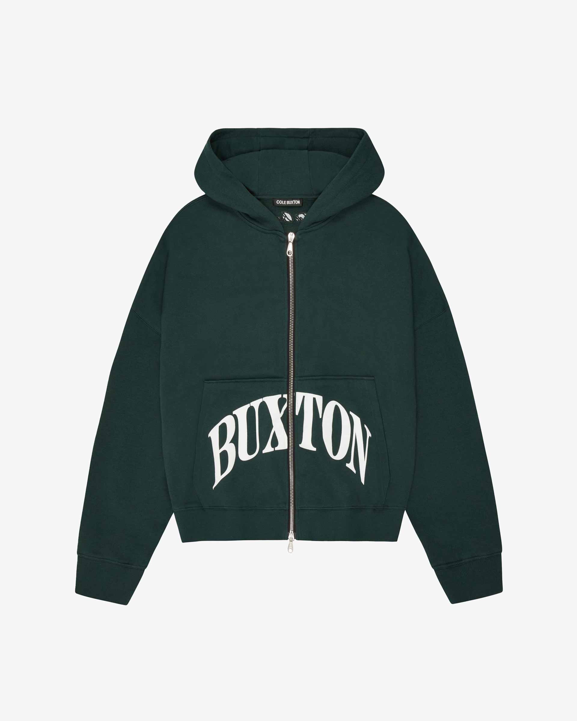 CB CROPPED LOGO ZIP HOODIE