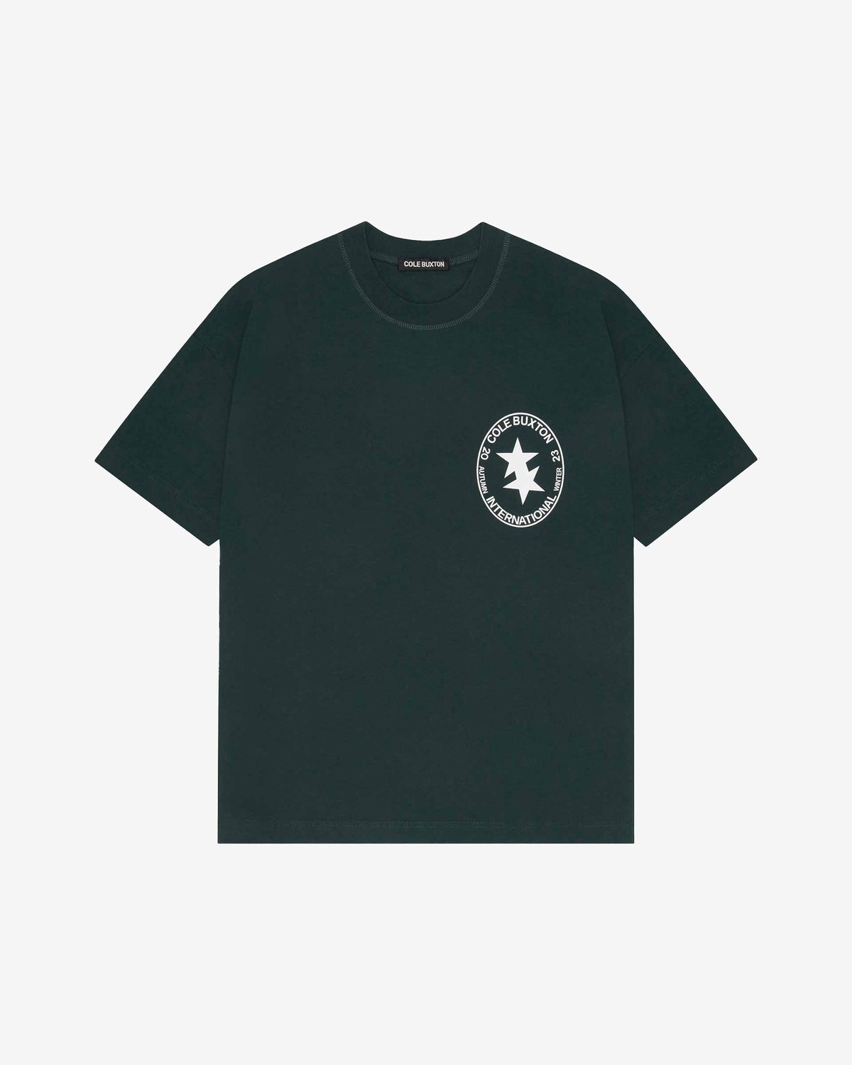 Cole Buxton | International Crest T-Shirt | Mens | Cotton | Forest Green
