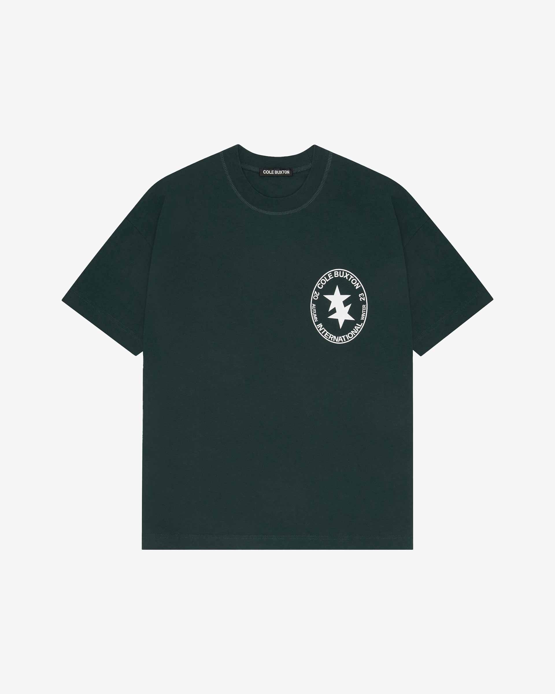Cole Buxton | International Crest T-Shirt | Mens | Cotton | Forest Green
