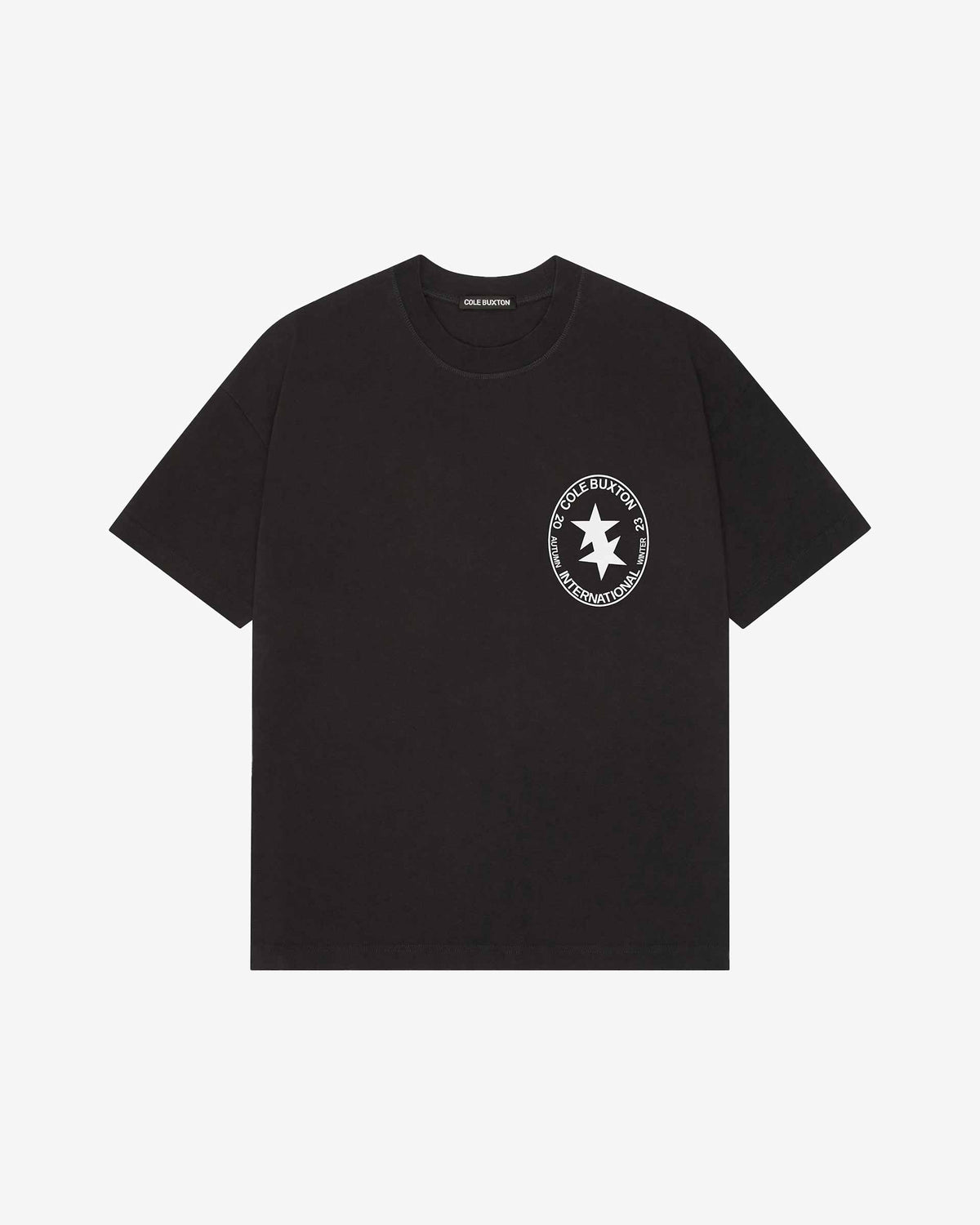 Cole Buxton | International Crest T-Shirt | Mens | Cotton | Vintage Black