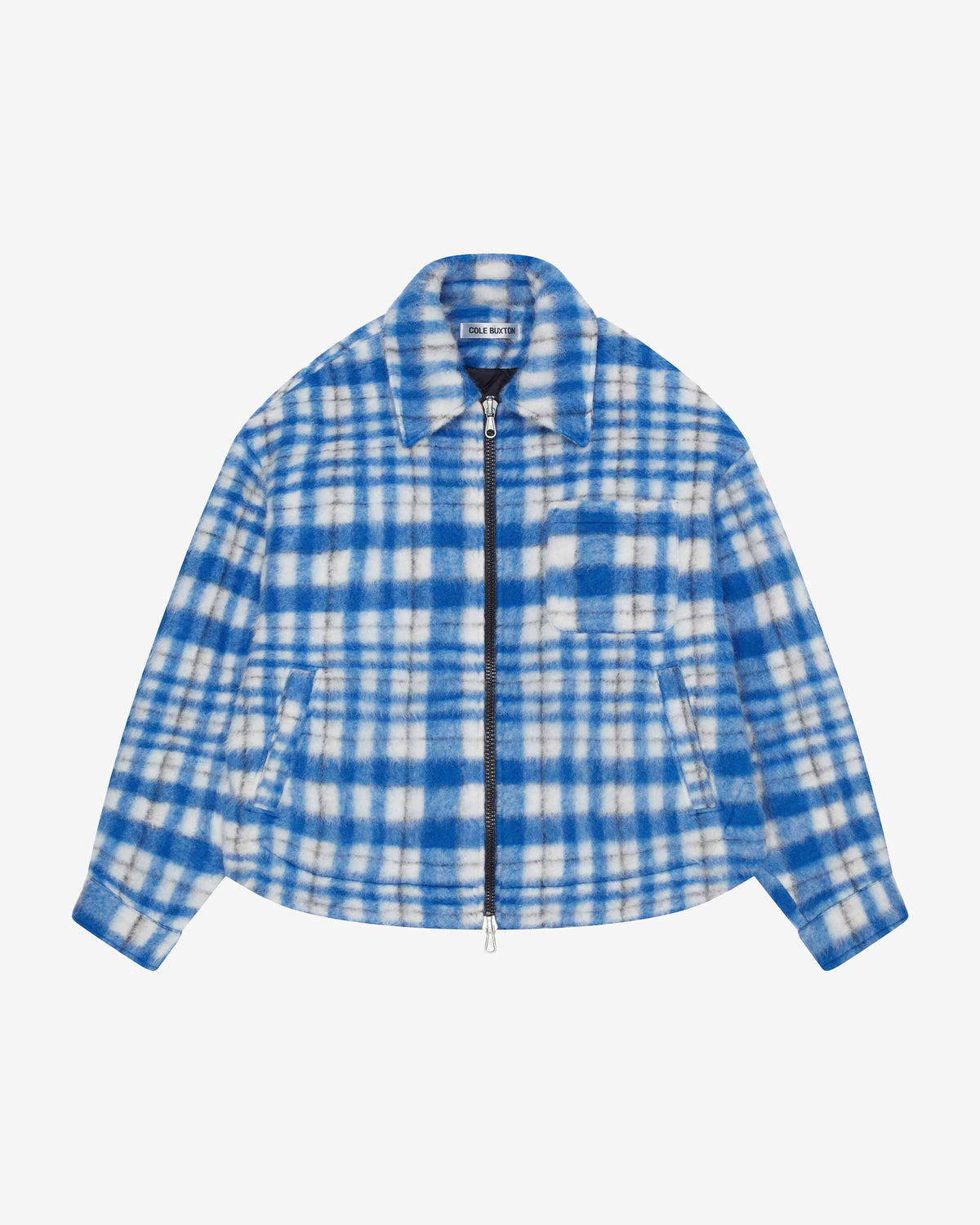Cole Buxton | Logo Overshirt | Mens | Wool | Blue