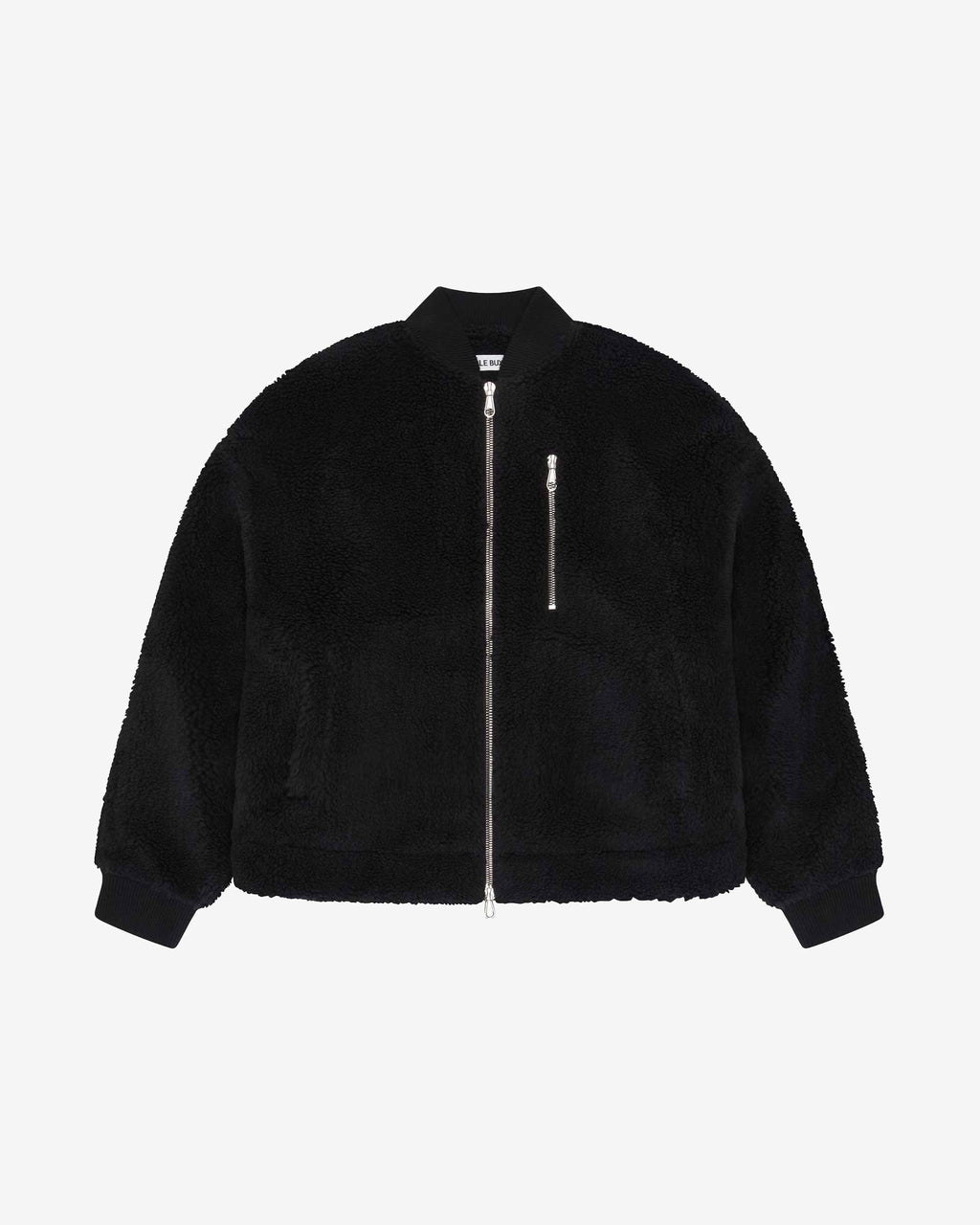 Cole Buxton | Wool Fleece Bomber | Mens | Wool Blend | Black