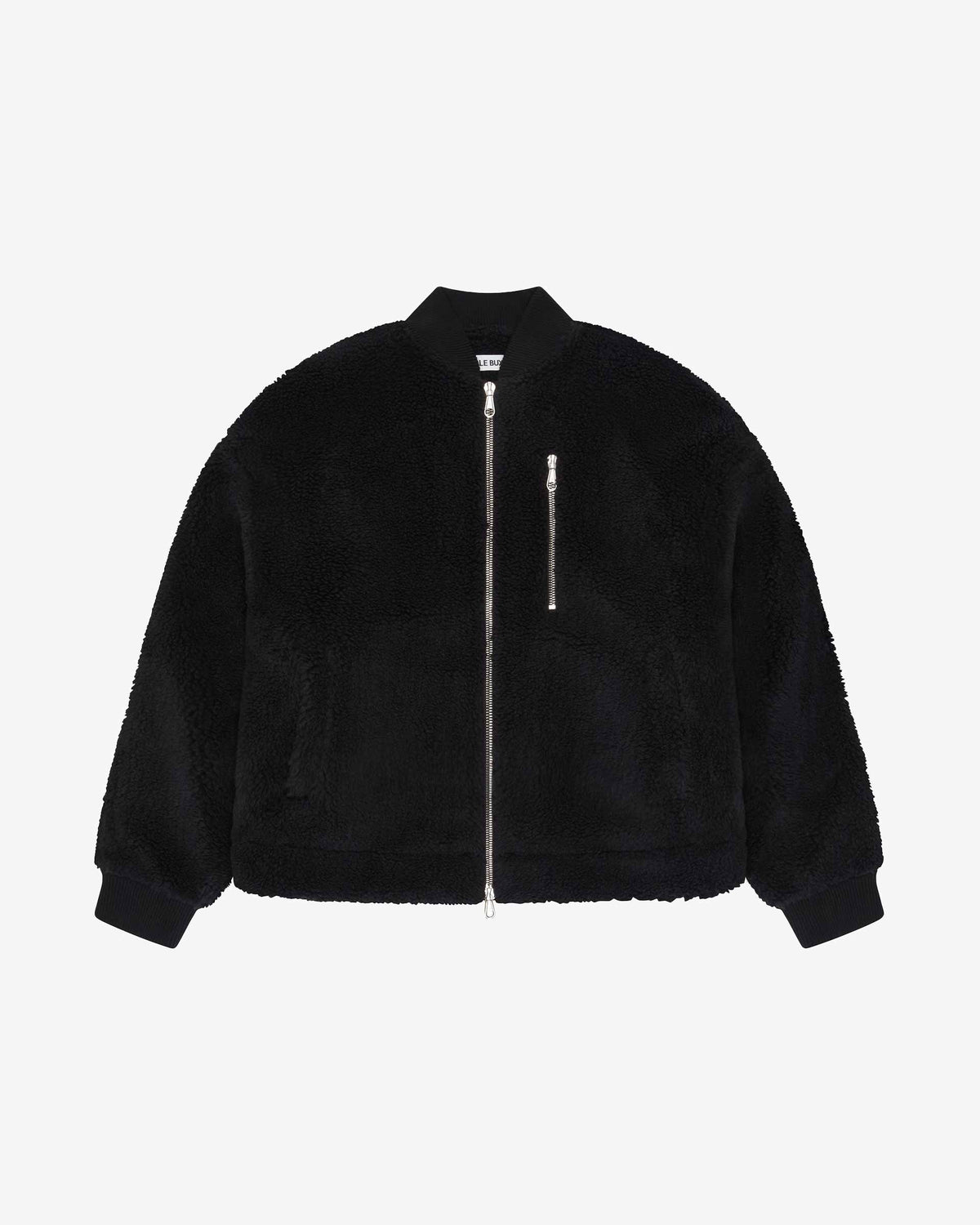 Cole Buxton | Wool Fleece Bomber | Mens | Wool Blend | Black