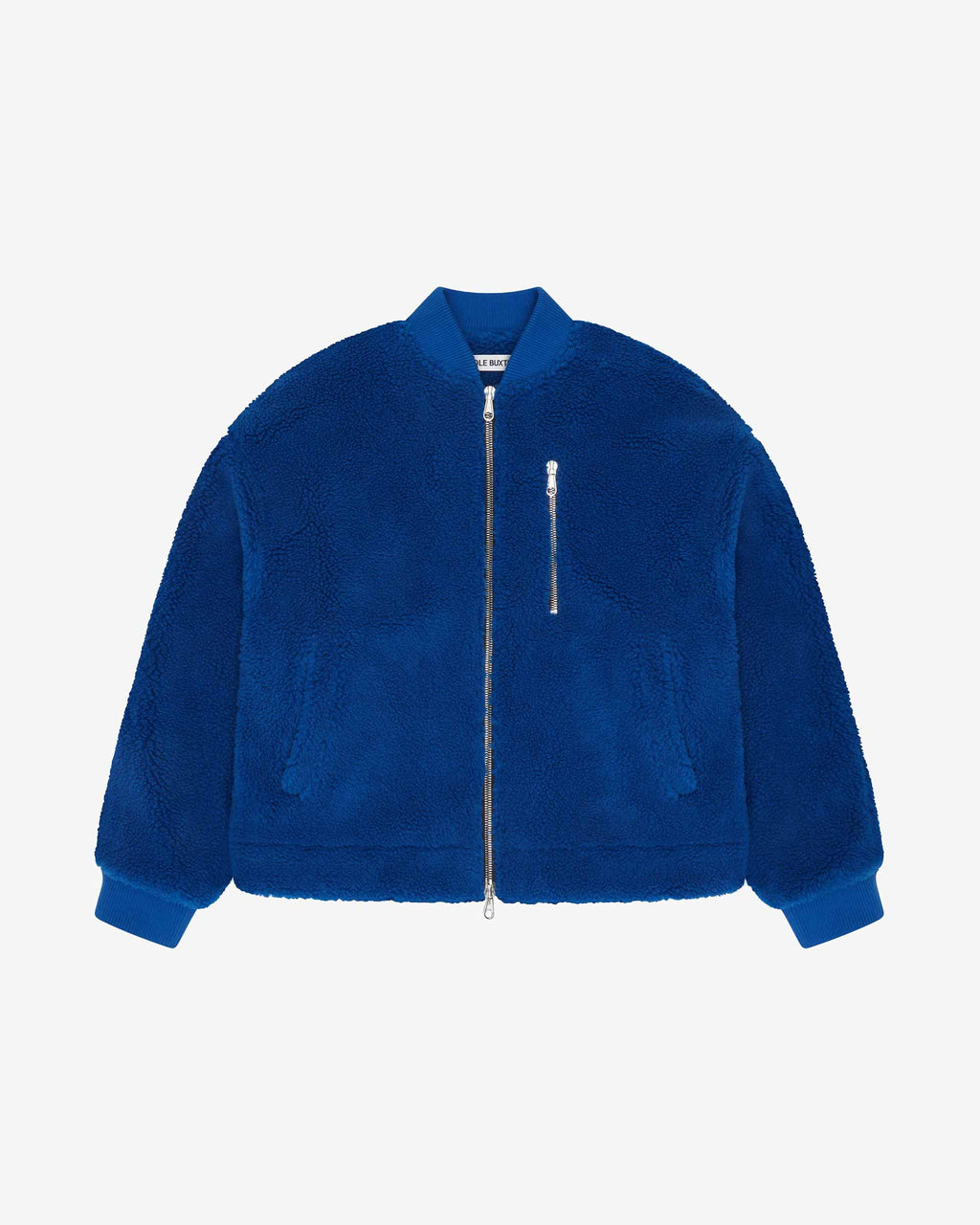 Cole Buxton | Wool Fleece Bomber | Mens | Wool Blend | Cobalt Blue